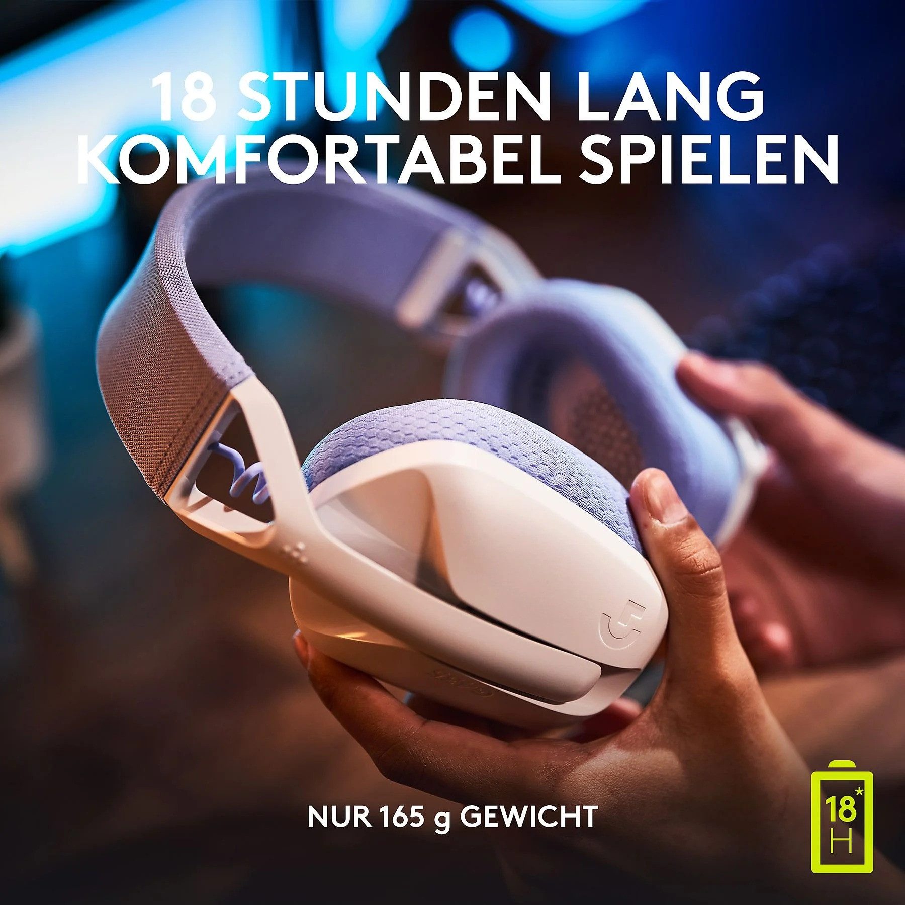 Logitech G G435 Lighspeed Bluetooth kabelloses Gaming-Headset (Dolby Atmos, PC, PS4, PS5, Handy, Nintendo Switch kompatibel, Bluetooth, Over-Ear-Kopfhörer mit integriertem Mikrofon)