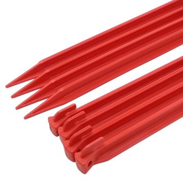 ToCi Zelthering 48x Kunststoff Heringe 30cm Rot für weiche & sandige Böden