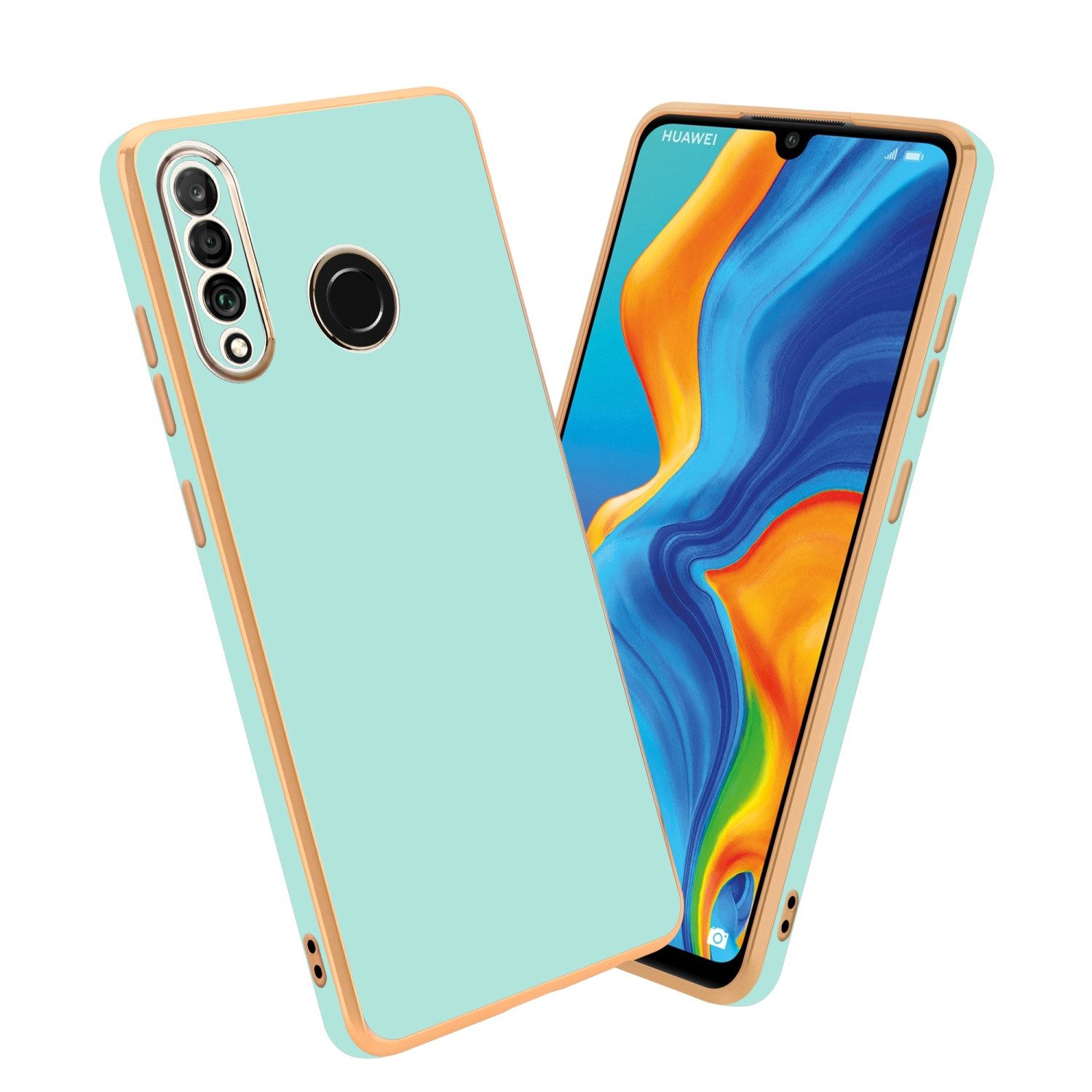 Cadorabo Handyhülle für Huawei P30 LITE Hülle Huawei P30 LITE, Schutzhülle - TPU Silikon Hülle - mit Kameraschutz