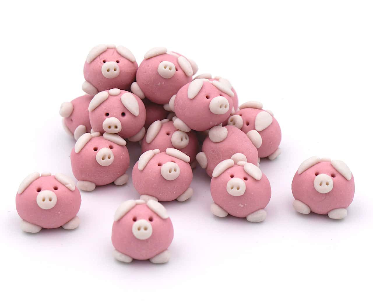 ROMBOL Denkspiele Spiel ERSATZFIGUREN - Ferkelspiel Schweinchen, Würfelspiel, Holzspiel