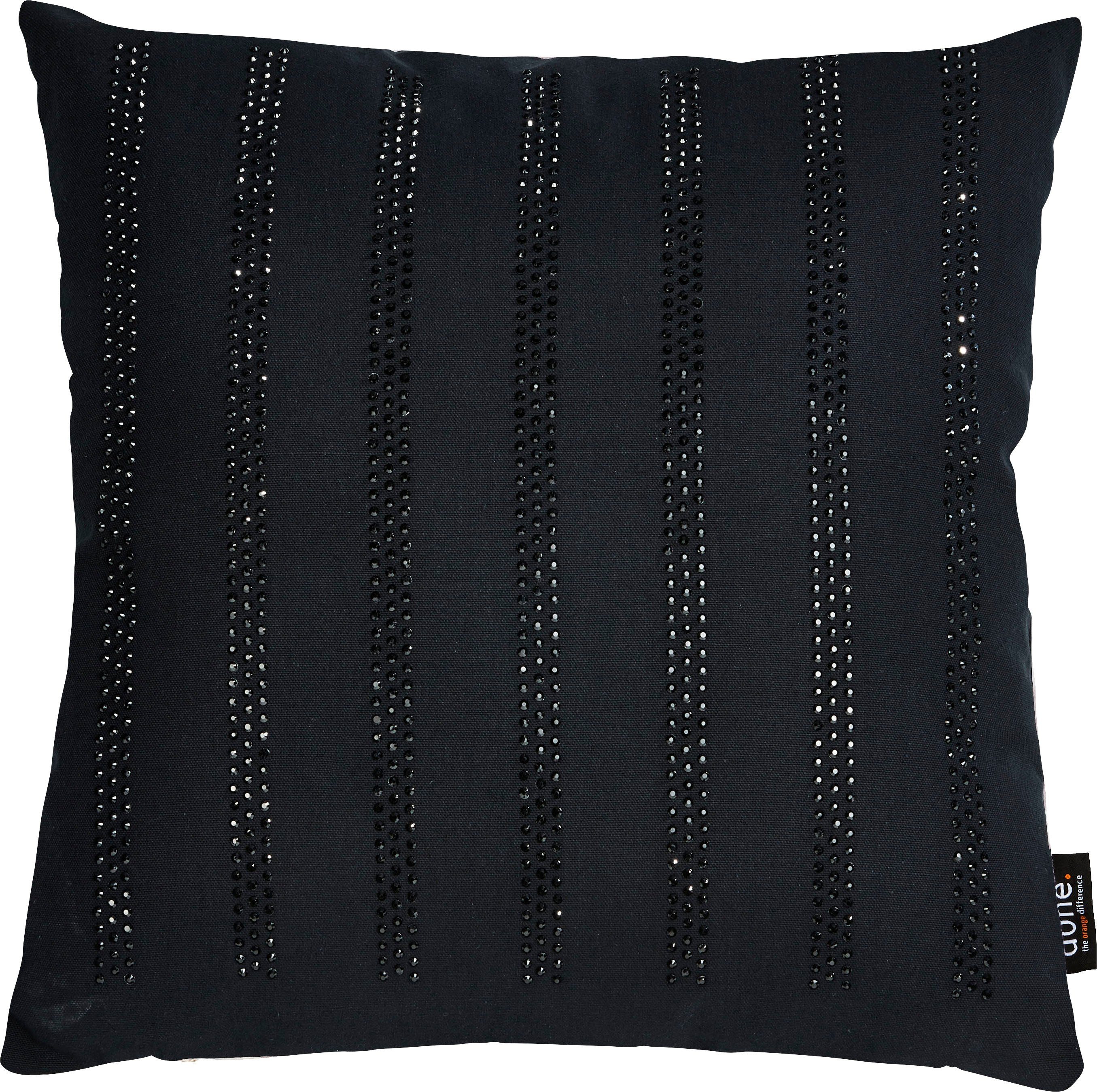 done.® Dekokissen Stone Stripes, mit Streifen-Applikation, Kissenhüle ohne Füllung, 1 Stück