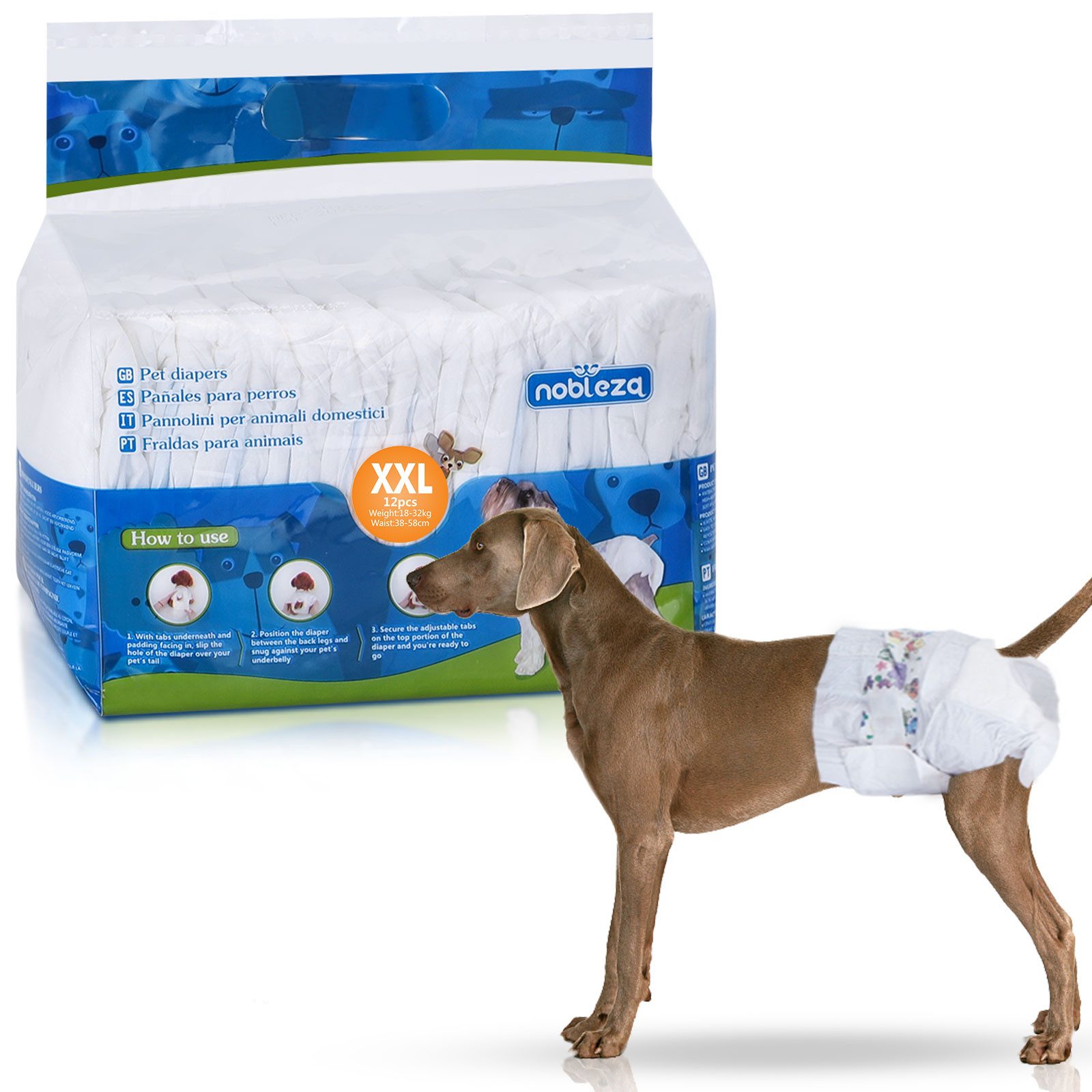 nobleza Hundewindel Hund Windeln Einweg Weiblich Welpen Training Windeln