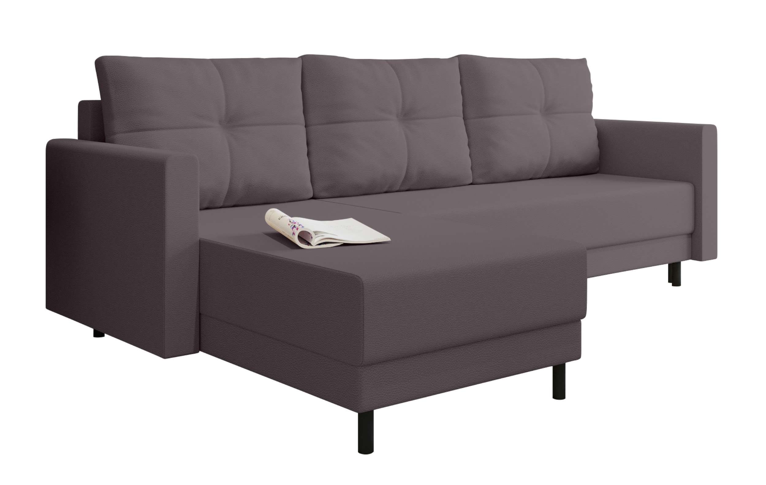 Eckcouch, Sofa, mit L-Form, Sitzkomfort, Ecksofa Stylefy Modern Paloma, Design Bettfunktion, mit Bettkasten,
