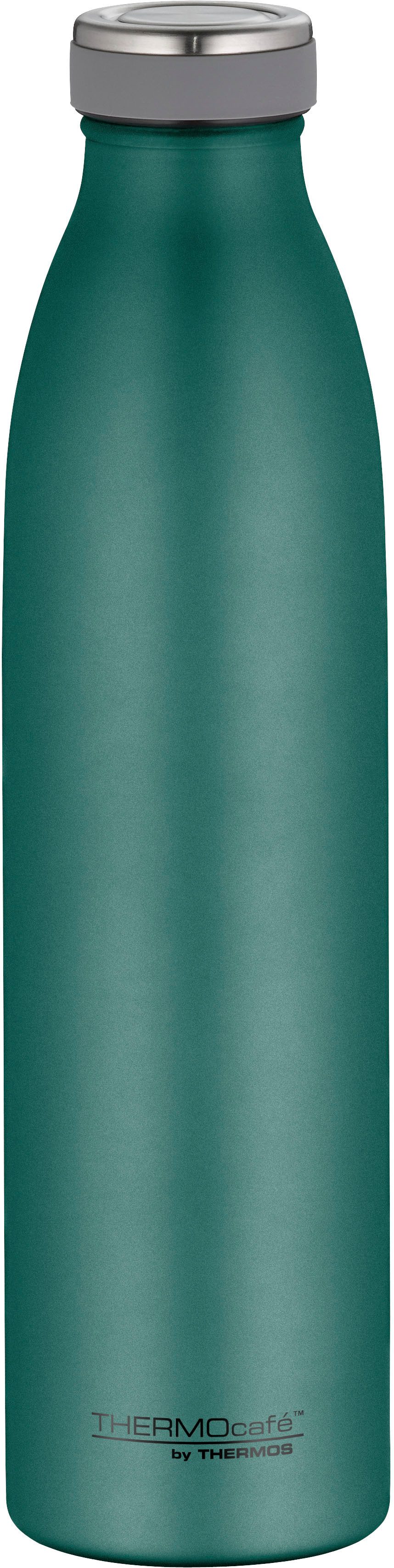 THERMOcafé Isolierflasche TC BOTTLE, aus doppelwandigem Edelstahl, spülmaschinenfest, gummierter Drehverschluss, absolut dicht bei Kohlensäure