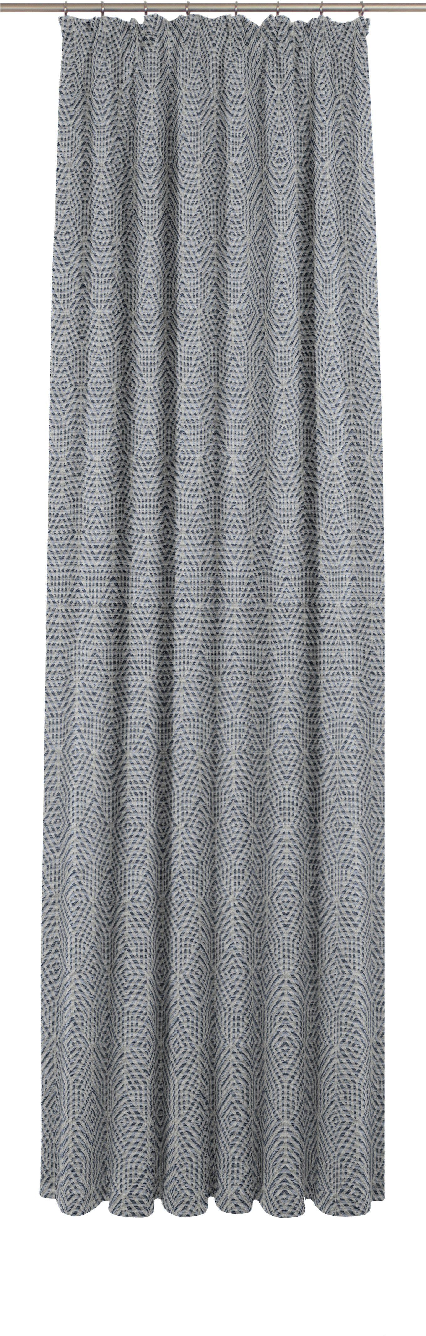 Diamond, (1 Easy nachhaltig Adam, dunkelblau blickdicht, Jacquard, Kräuselband St), Vorhang