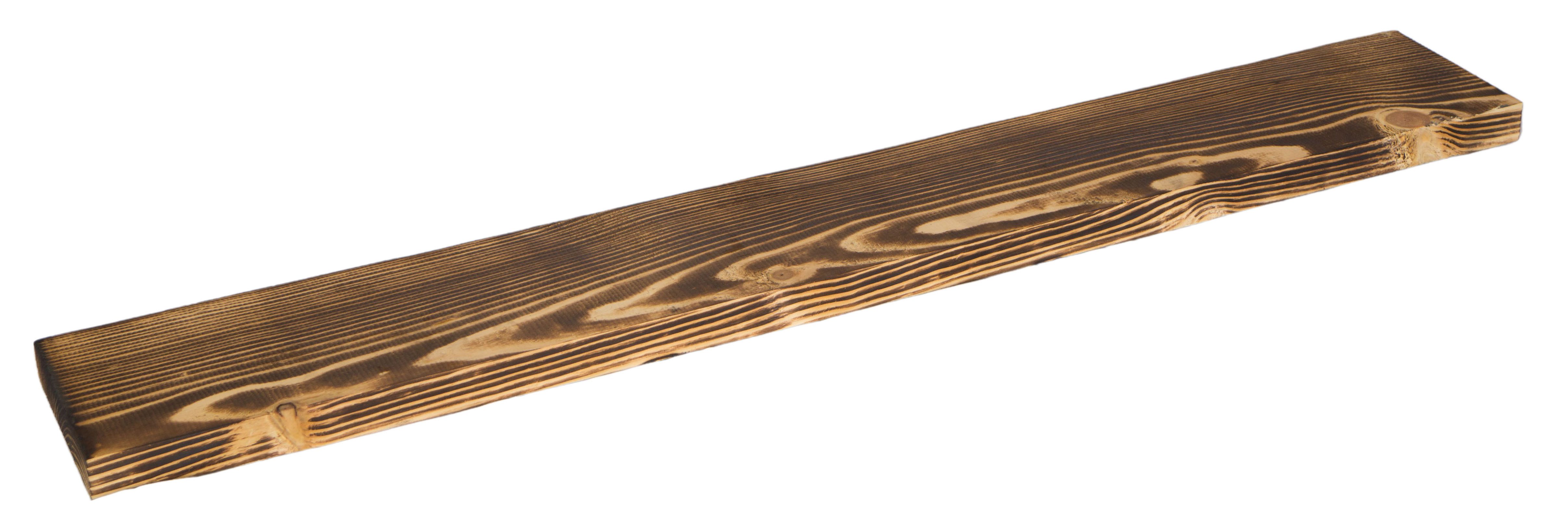 Kistenkolli Altes Land Allzweckkiste neue grosse Holzplanke geflammt 100cm x 14,5cm Holzstärke 2cm aus (Spar-Set, 1er Set)