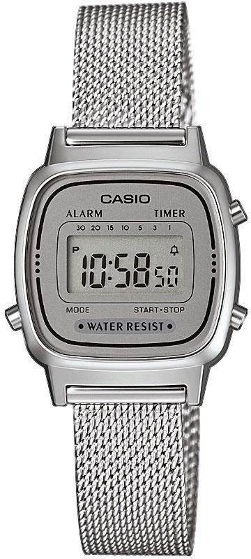 CASIO VINTAGE Chronograph LA670WEM-7EF, Quarzuhr, Armbanduhr, Damenuhr, digital, Datum, Stoppfunktion
