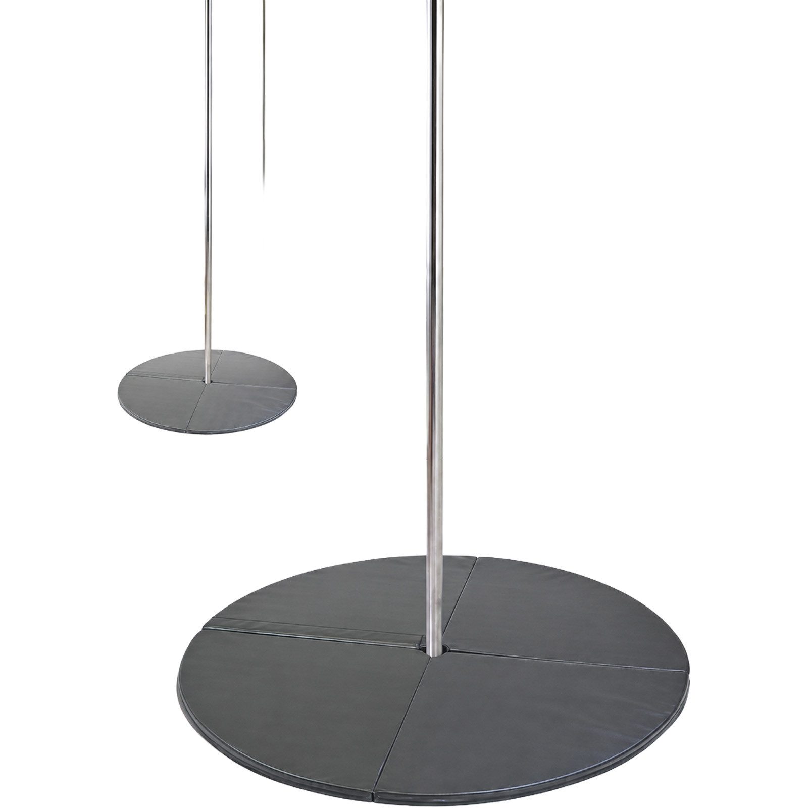 TRUTZHOLM Fitnessmatte Pole Dance Matte Ø 120 cm Stärke 5 cm Tanzstangenmatte faltbar schwarz (1-St), Passend für alle gängigen Pole Dance Stangen