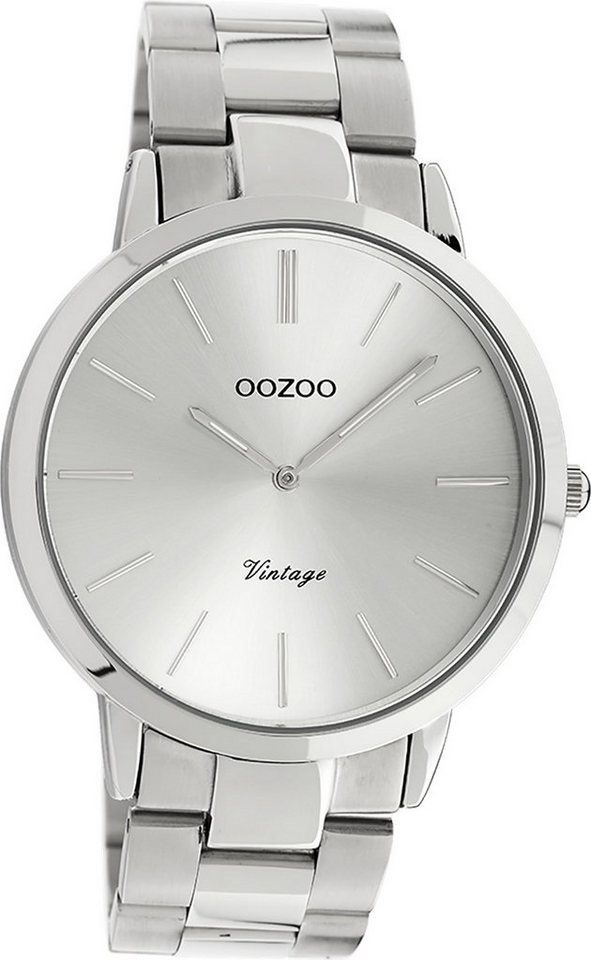 OOZOO Quarzuhr Oozoo Damen Armbanduhr Timepieces Analog, Damenuhr rund,  groß (ca. 42mm) Metallarmband, Fashion-Style, Japanisches Laufwerk