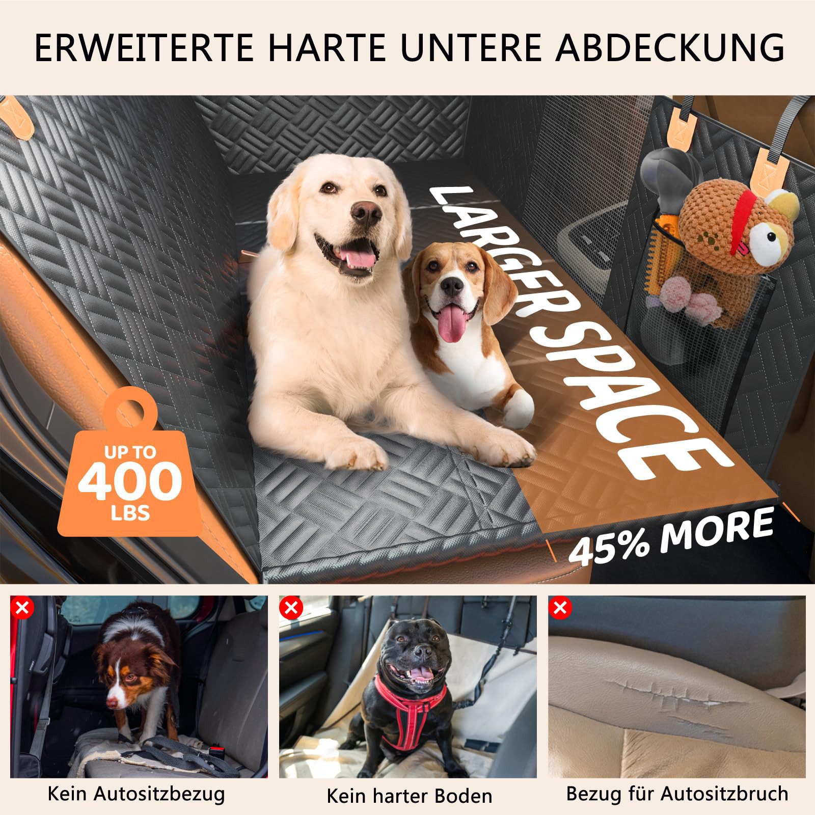 Ledander Tier-Autoschondecke Hunde-Autositzbezug für Rücksitz, Hundedecke günstig online kaufen