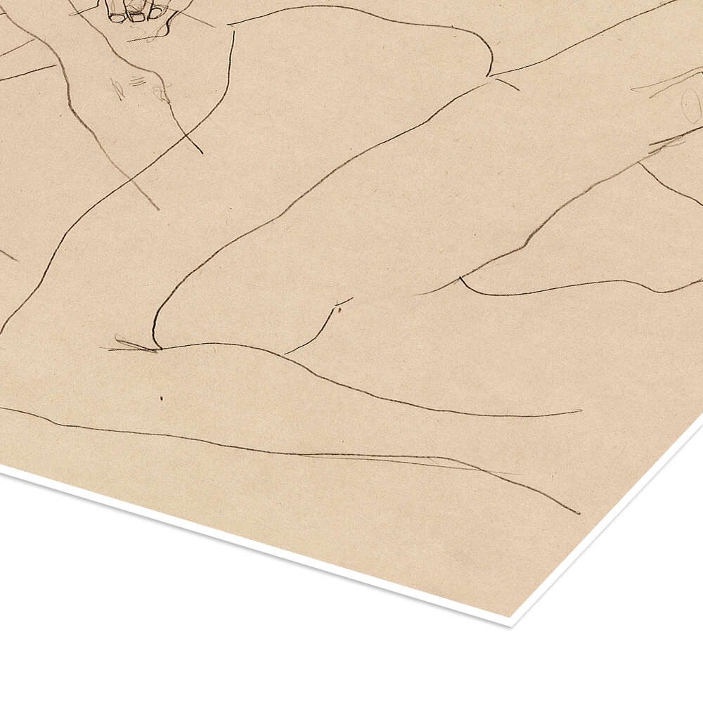 Posterlounge Wandbild Paar umarmt, 1911, Egon Schiele, erhältlich als Poster, Leinwandbild, Wandsticker oder Acrylglasbild
