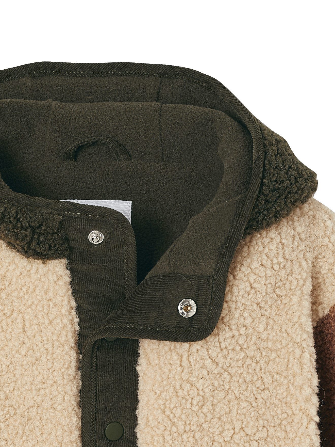 vertbaudet Sommerjacke Baby Mantel aus Teddyfleece mit Kapuze – Bild 3 von 5
