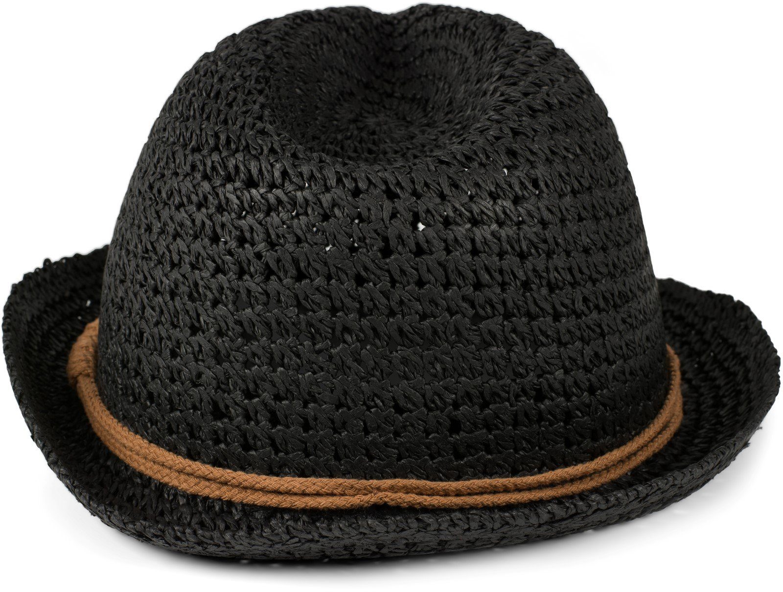 styleBREAKER Sonnenhut Trilby Sonnenhut in Häkeloptik mit Zierband (1-St)