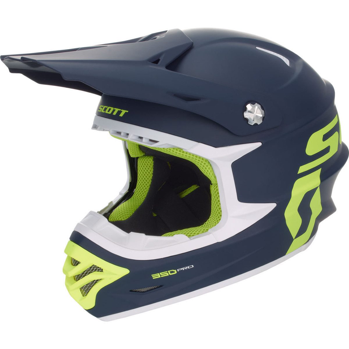 Scott Motorradhelm Scott 350 Pro blau / gelb Crosshelm L