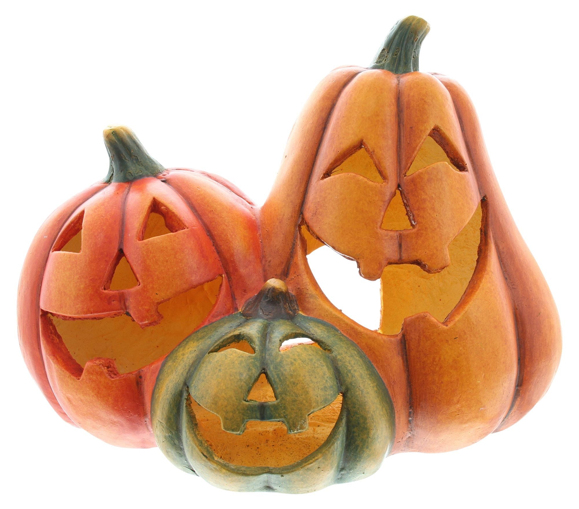Dekoleidenschaft Windlicht Halloween Kürbis "Trio" aus günstig online kaufen