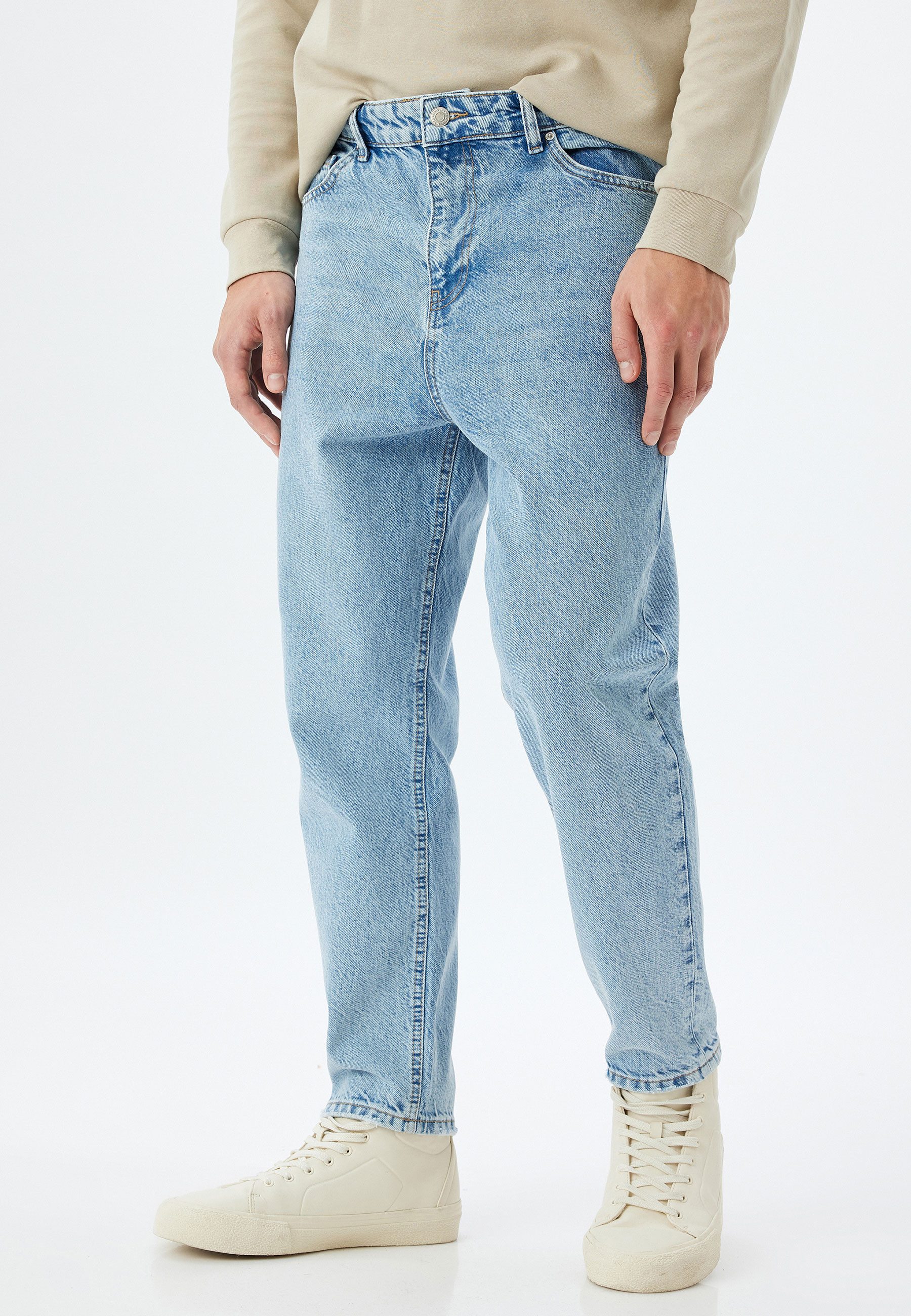 Koton Loose-fit-Jeans Normale Leibhöhe Loose