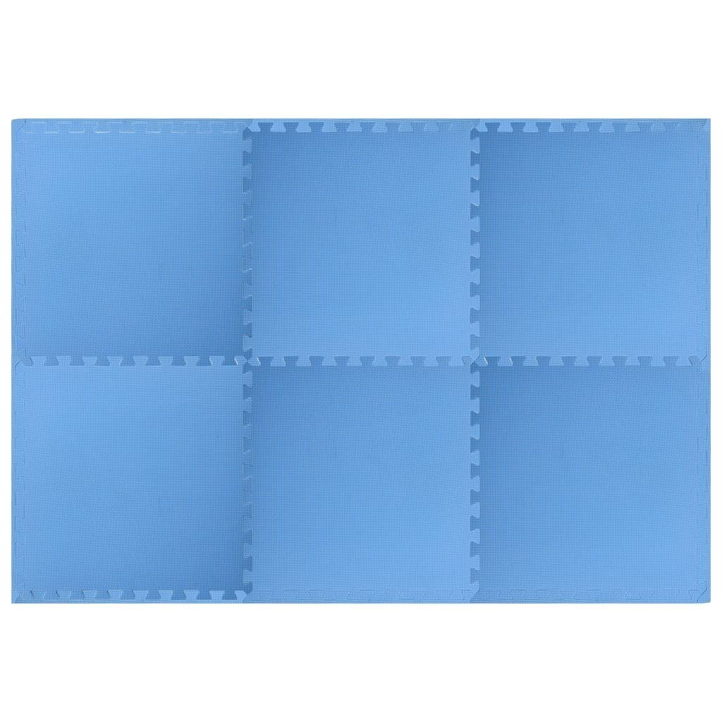 6 Blau 2,16 Trainingsmatte Bodenmatten Stk vidaXL m² EVA-Schaum