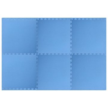 vidaXL Trainingsmatte Bodenmatten 6 Stk 2,16 m² EVA-Schaum Blau