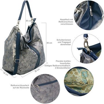 J JONES JENNIFER JONES Schultertasche - Modische Damen Umhängetasche, großer Hobo-Bag