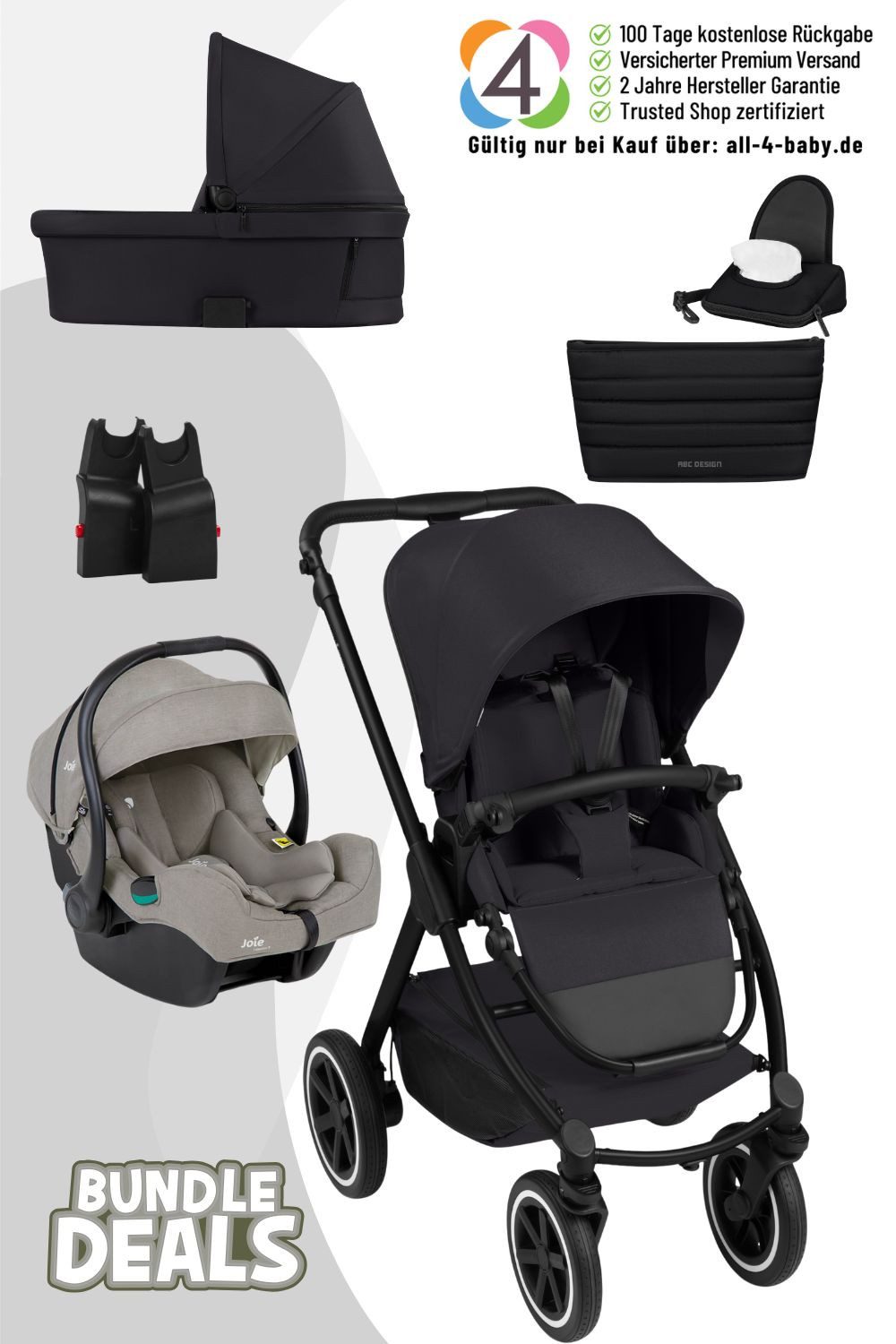 ABC Design Kombi-Kinderwagen ABC Design Samba 2 All in One Set inkl. Joie i-Gemm 3