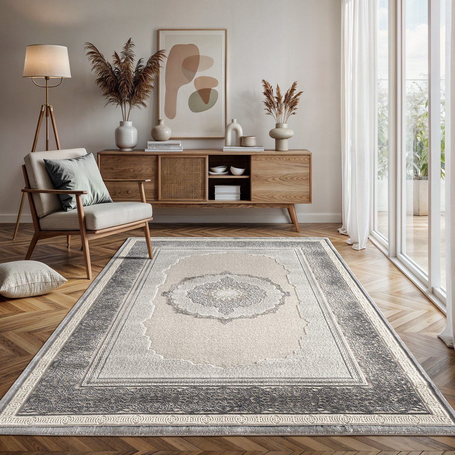 Carpetilla Designteppich Designer Teppich kurz Flor Wohnzimmer Klassisch Or günstig online kaufen