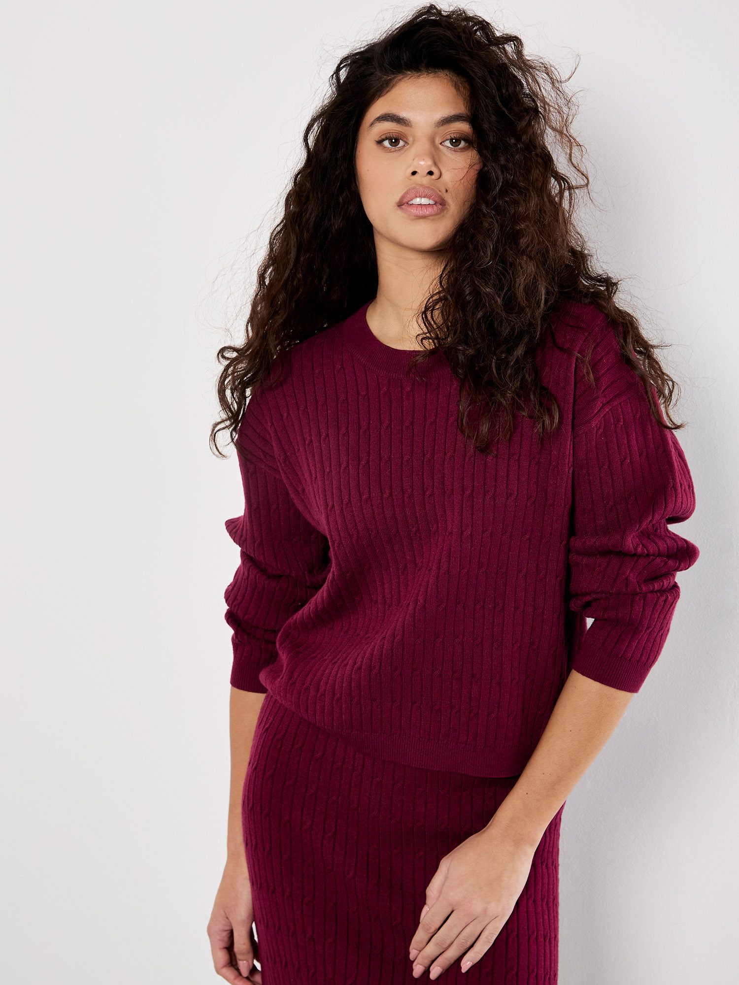 Apricot Strickpullover Zopfstrickpullover, (1-tlg) mit Fledermausärmeln günstig online kaufen