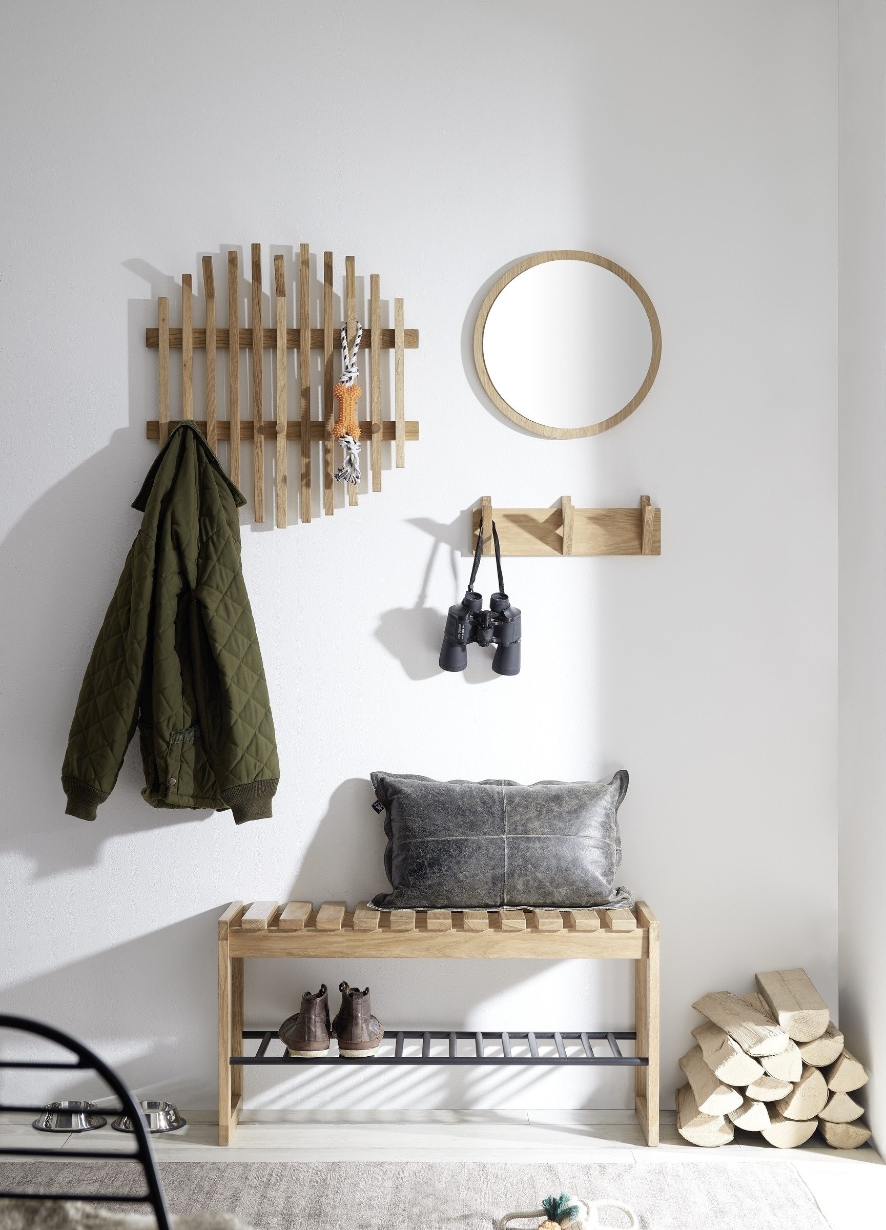 möbelando Garderoben-Set BANTRY, (4-teilig), (4-teilig) in Eiche - 100x190x30 (BxHxT)