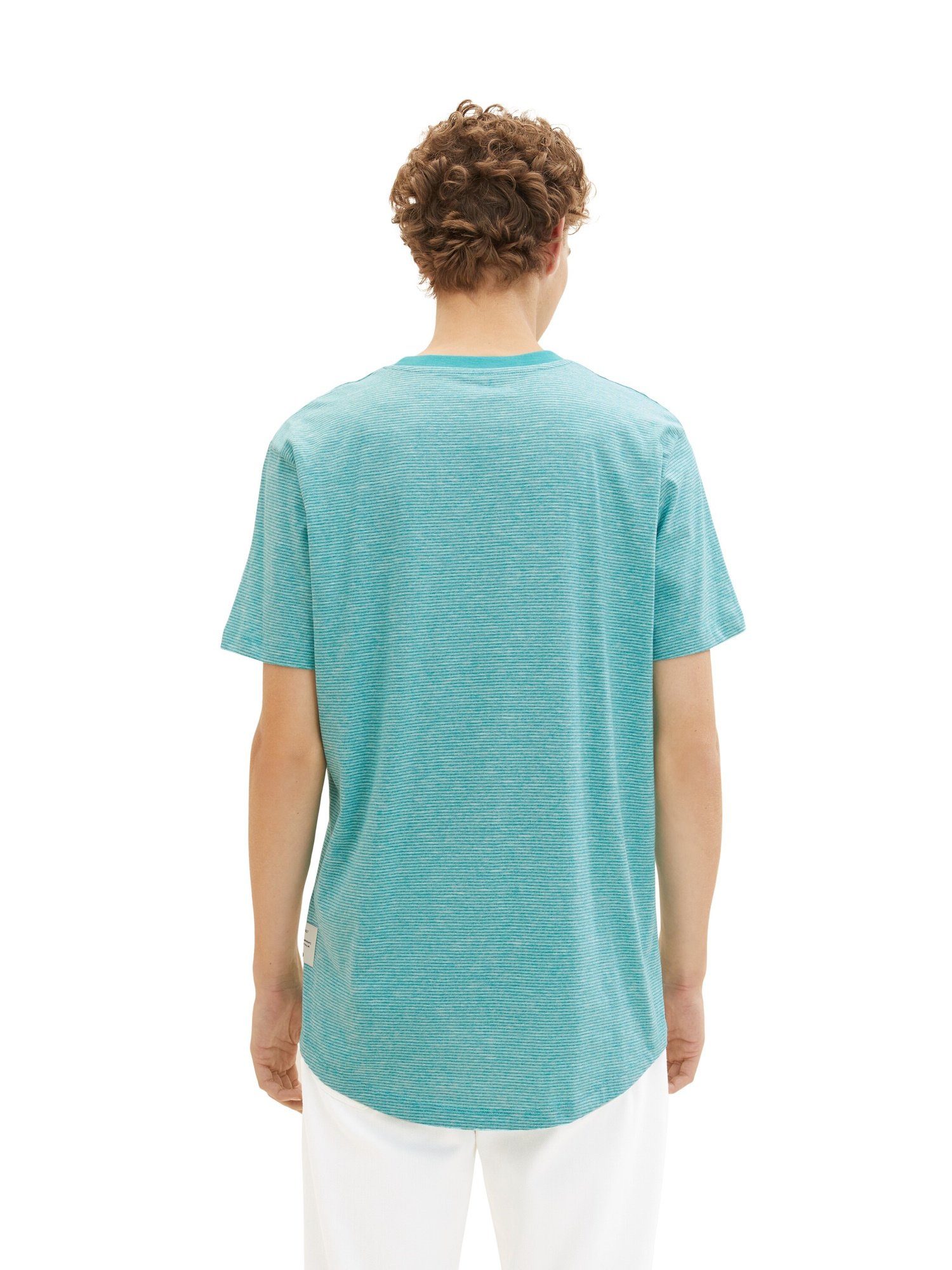 (1-tlg) grün T-Shirt TOM TAILOR T-Shirt Kurzarmshirt