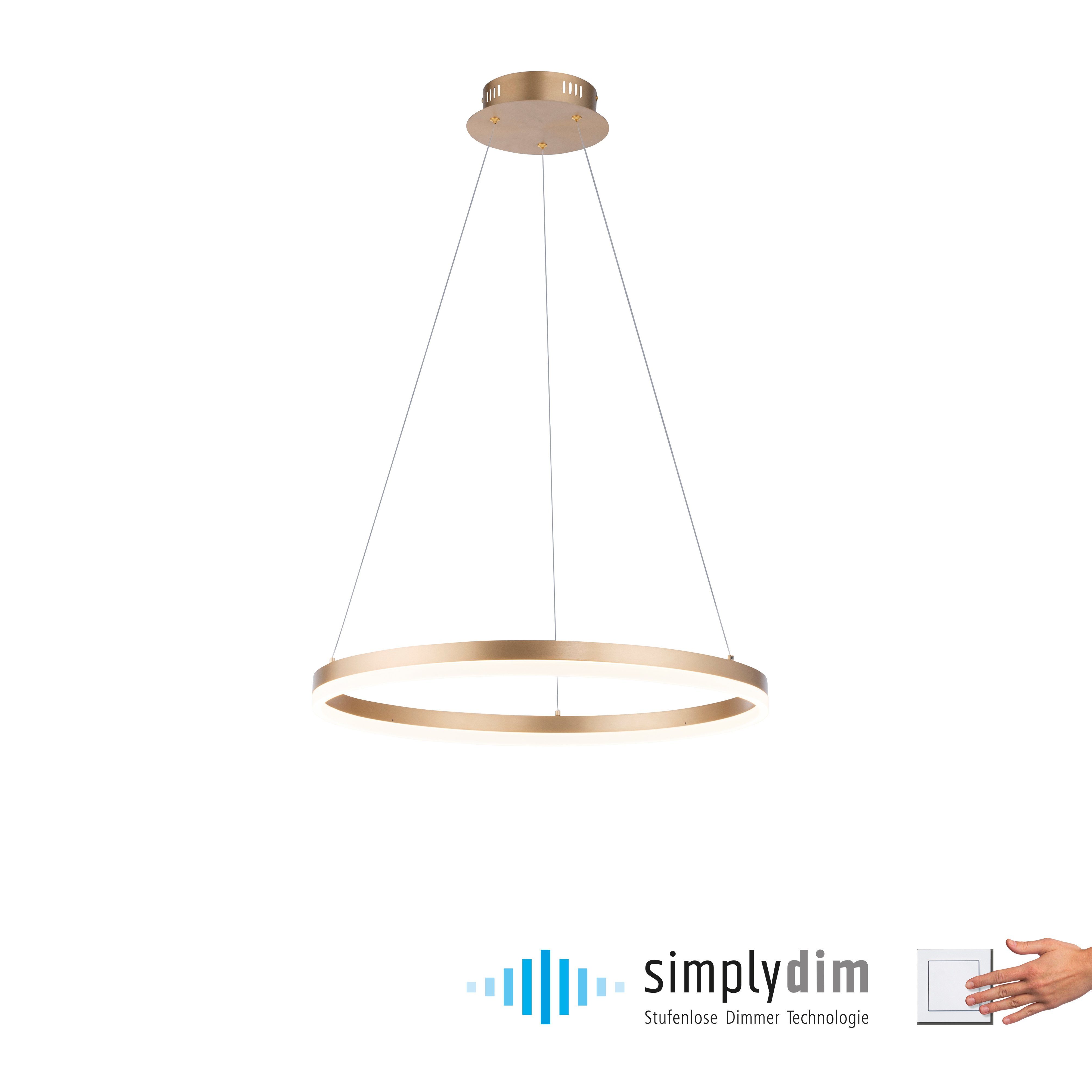 Paul Neuhaus Pendelleuchte TITUS, Dimmfunktion, Memory, nach Trennung vom Netz, LED fest integriert, Warmweiß, LED, dimmbar, Simply Dim, Memory, nach Trennung vom Netz