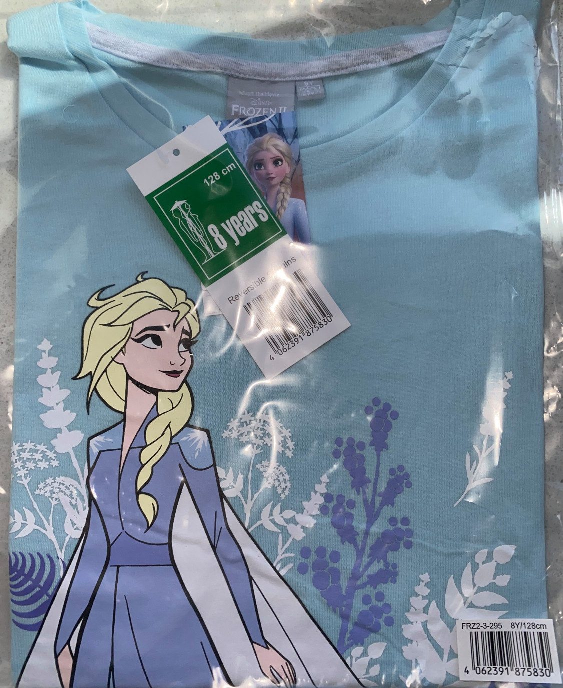 Disney Frozen Langarmshirt FROZEN Eiskönigin Anna + Elsa Wende Pailetten Longsleeve