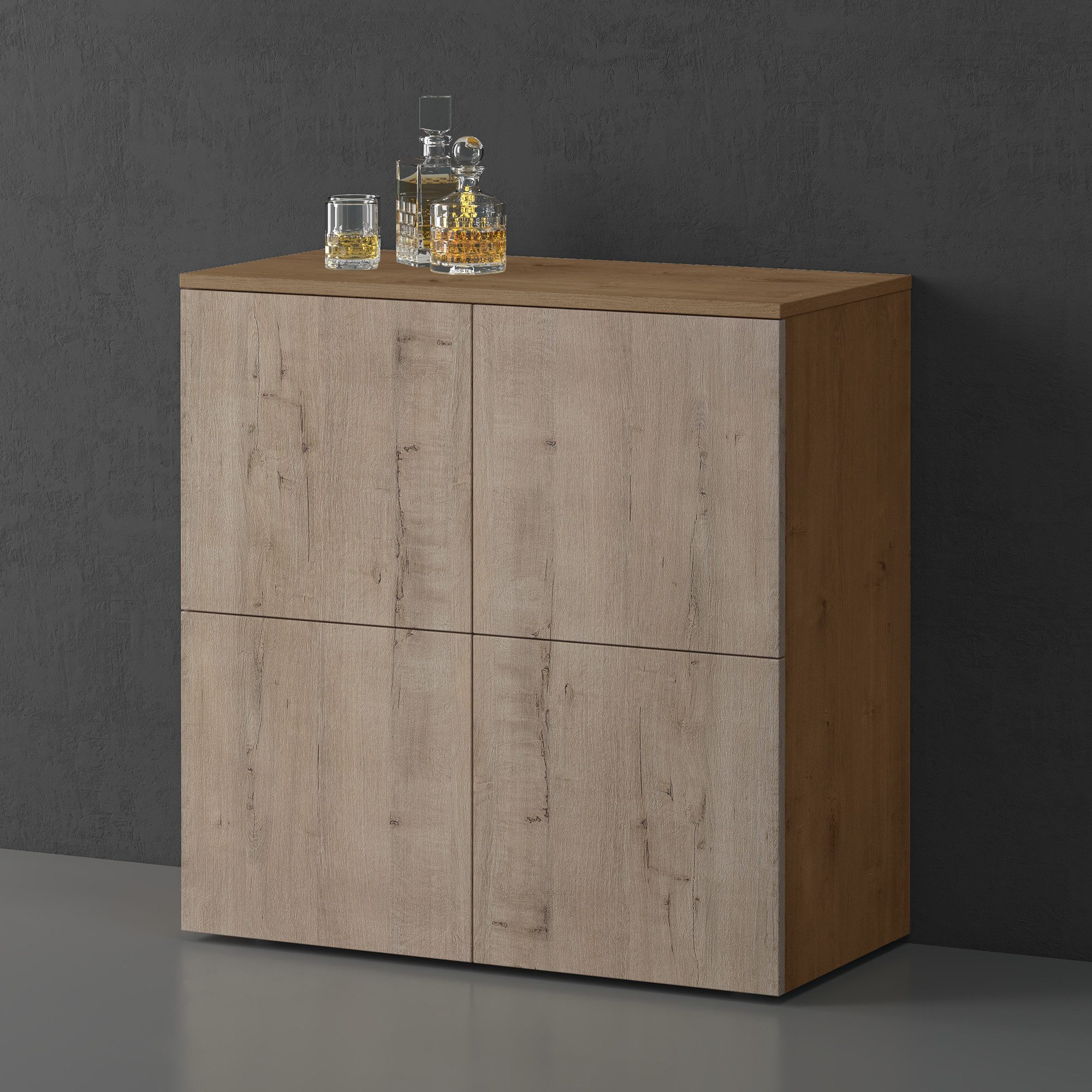doporro Sideboard Kommode Möbel Mehrzweckschrank Push-to-Open günstig online kaufen
