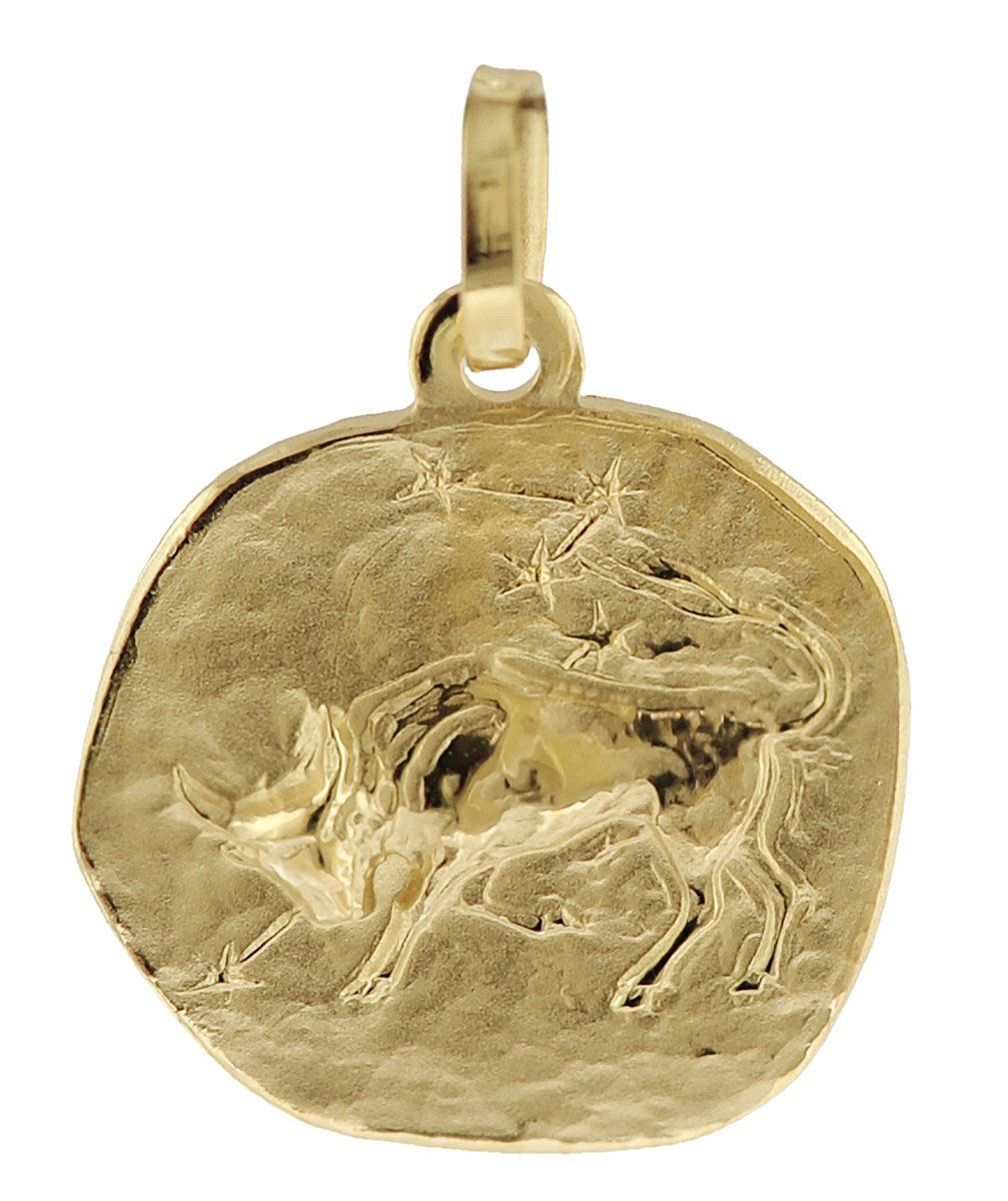 mm Runder trendor Stier Sternzeichen- Anhänger Gold 16 585