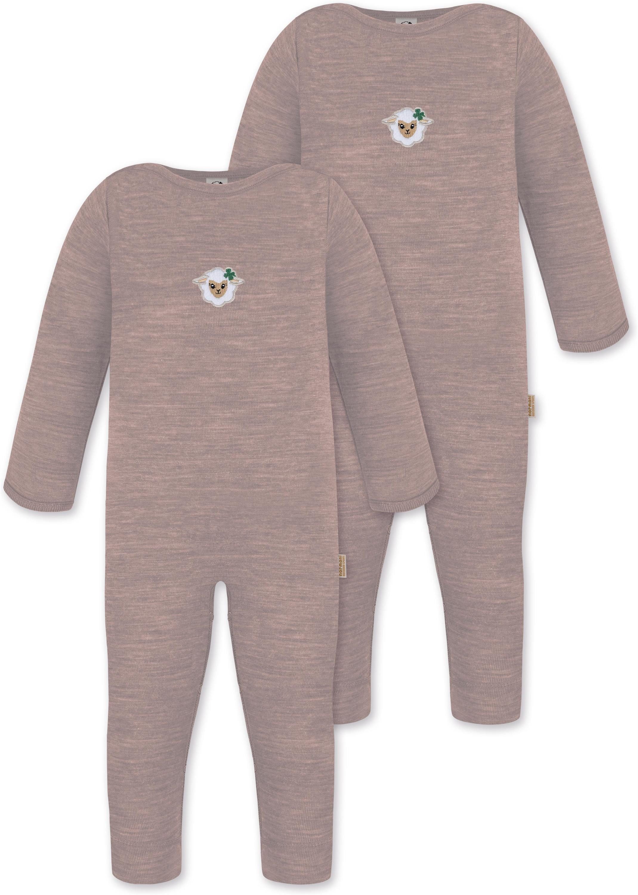 Langarmwickelbody 2er Pack Baby Merino Strampler Tangoio