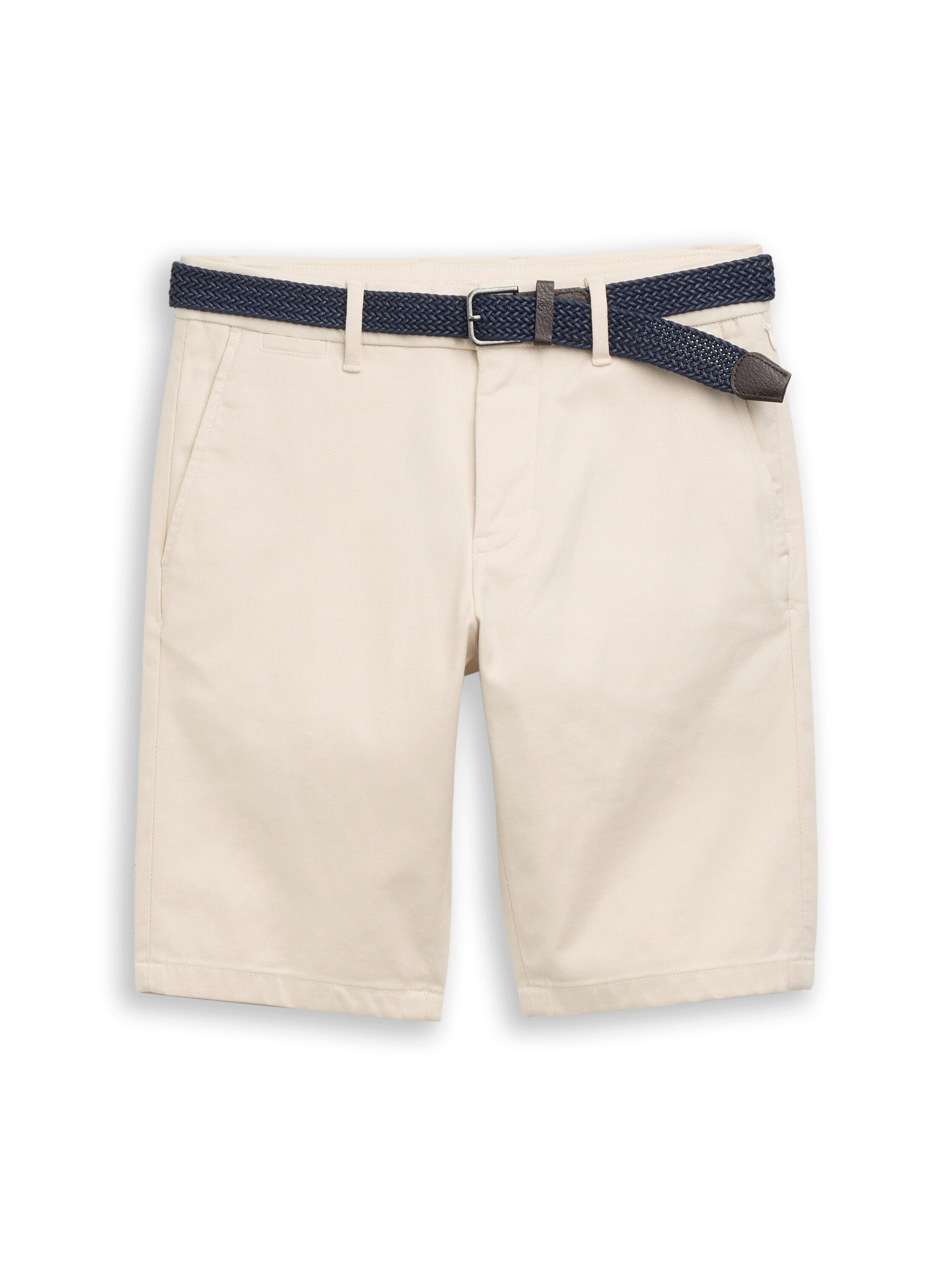 TOM TAILOR Caprihose TTSLIM Chino Shorts mit Gürtel