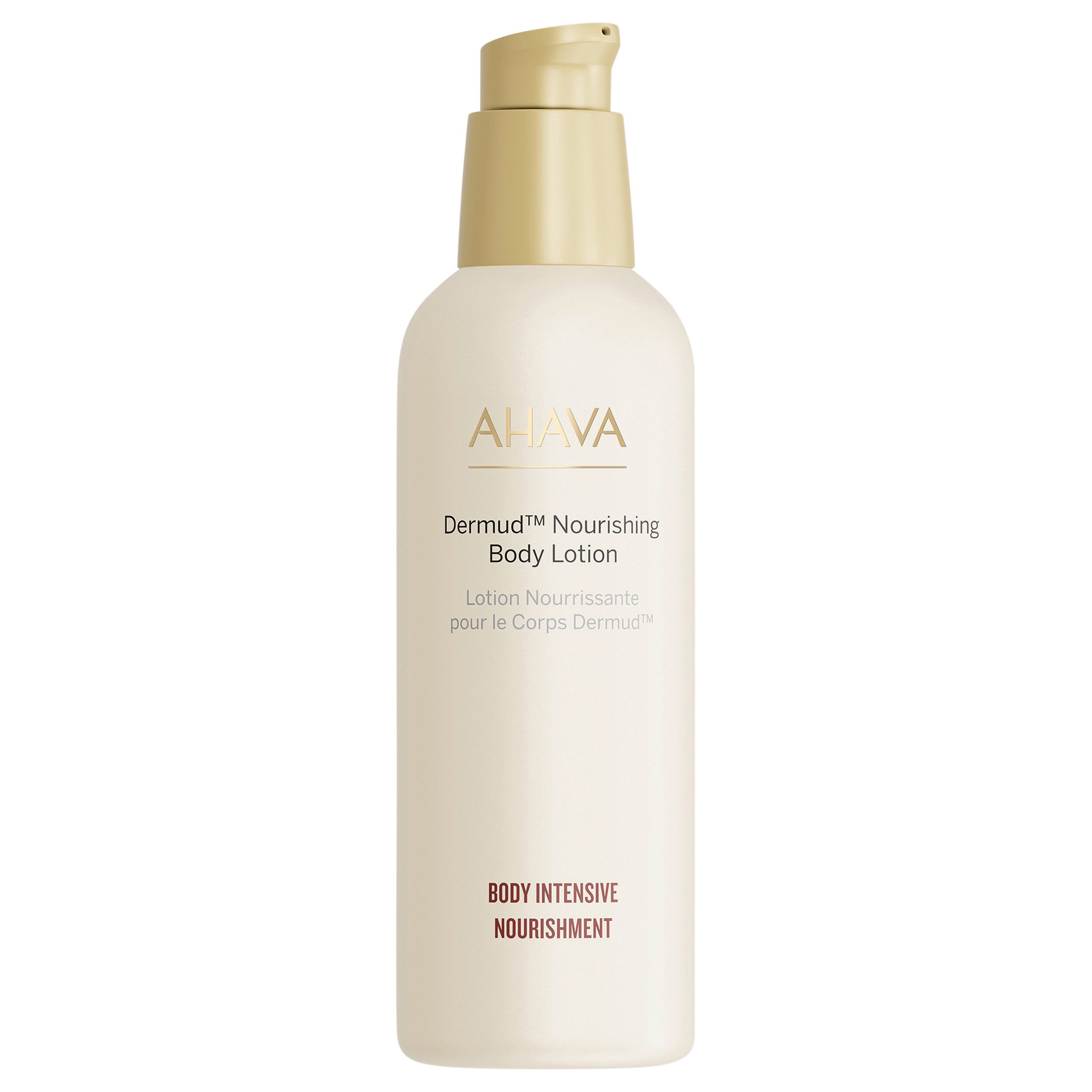 AHAVA Bodylotion DERMUD NOURISHING BODY LOTION, 1-tlg., mit Leave-On Dead Sea Mud Technology, spendet intensive Feuchtigkeit
