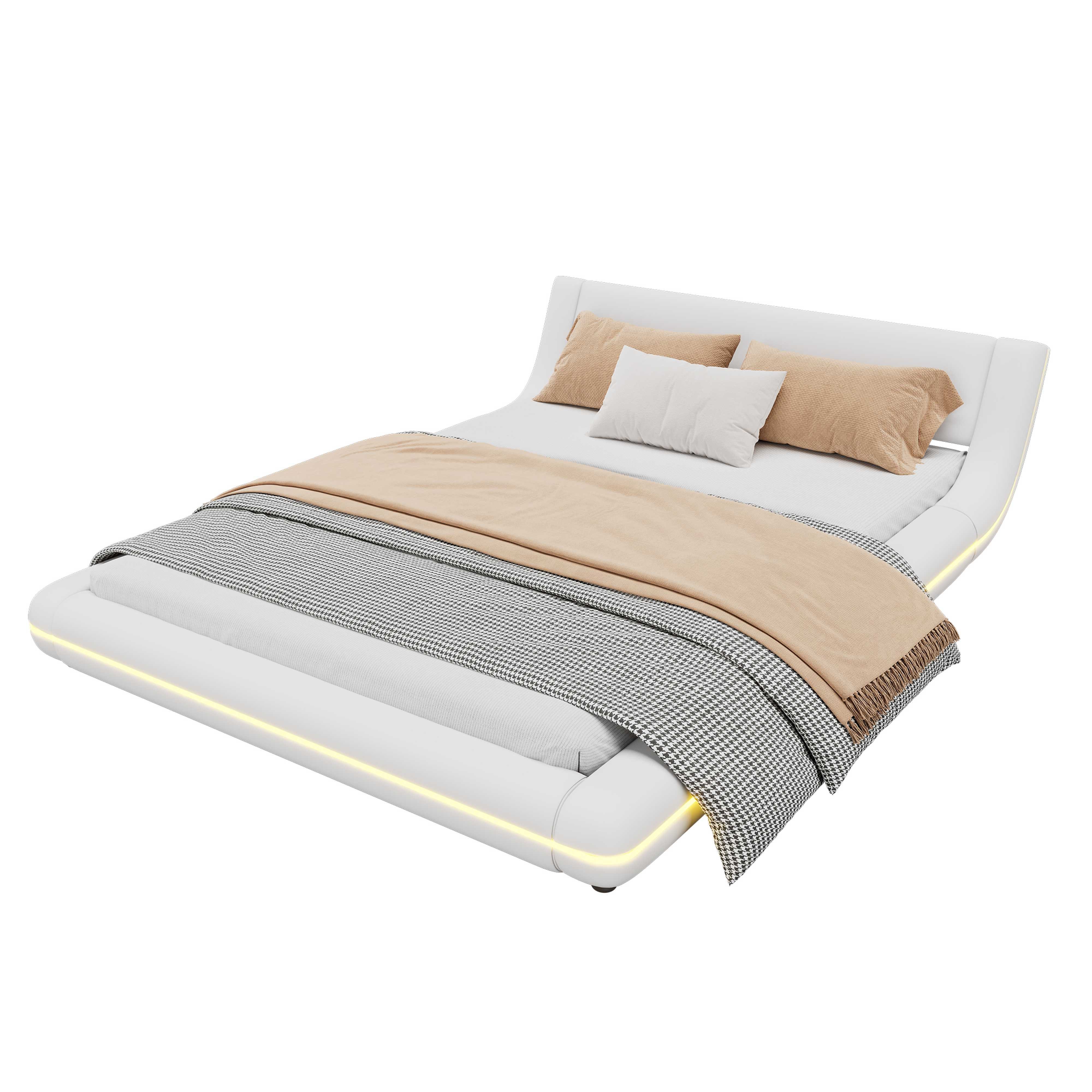 BlingBin Polsterbett Bodenbett (1-tlg., mit LED-Umgebungsbeleuchtung, 24-Ta günstig online kaufen