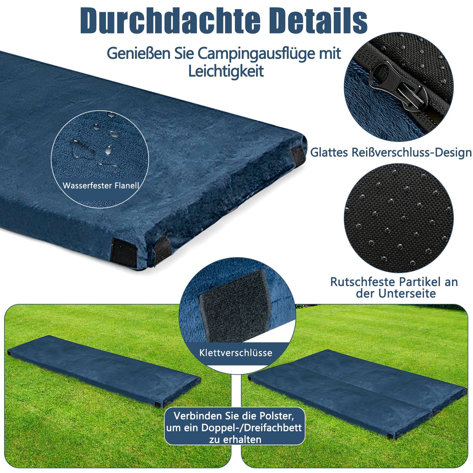 COSTWAY Isomatte Campingmatratze, aus Schaum, 183 günstig online kaufen