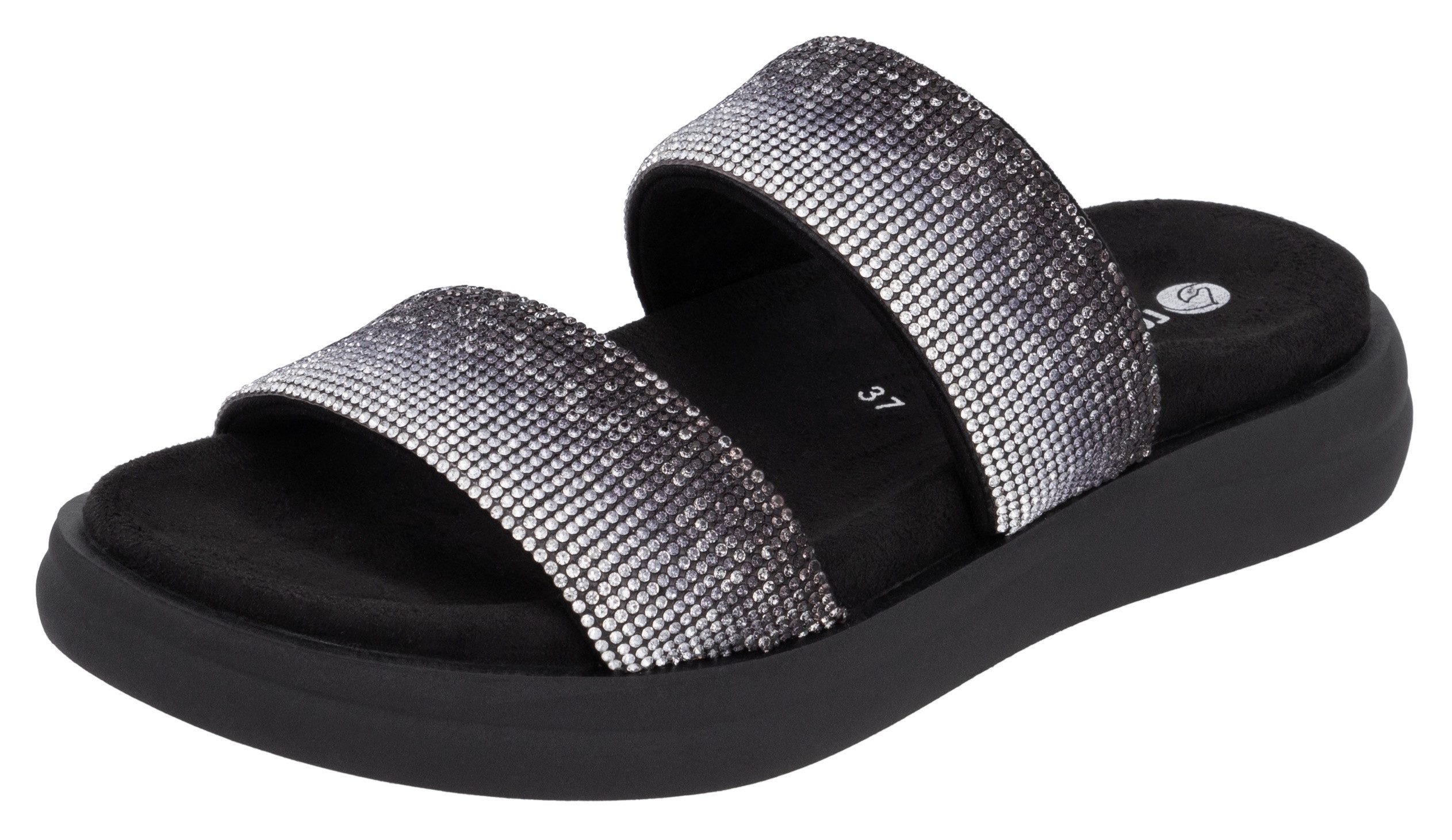 Remonte Pantolette, Plateau, Sommerschuh, Schlappen mit funkelenden Strasss günstig online kaufen