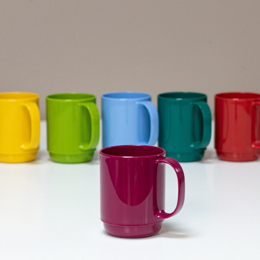 Ornamin Becher Großer Henkelbecher Klassik Plus, Mehrwegbecher l Campingbecher l Stapelbar l Wiederverwendbar – Bild 2 von 5
