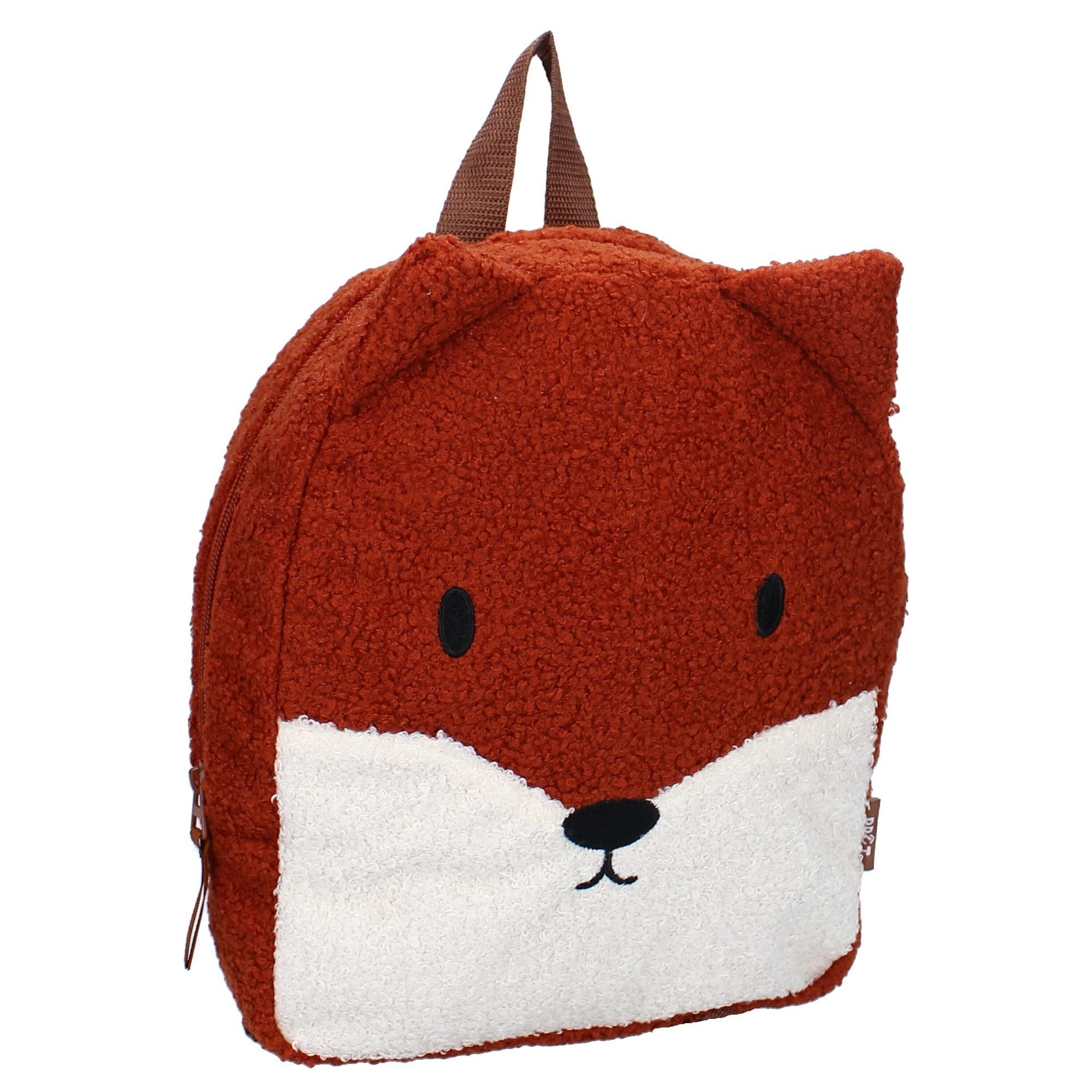 Vadobag Kinderrucksack Prêt Rucksack Kinder – Forest Fables Fuchs-Rucksack mit Teddy-Stoff