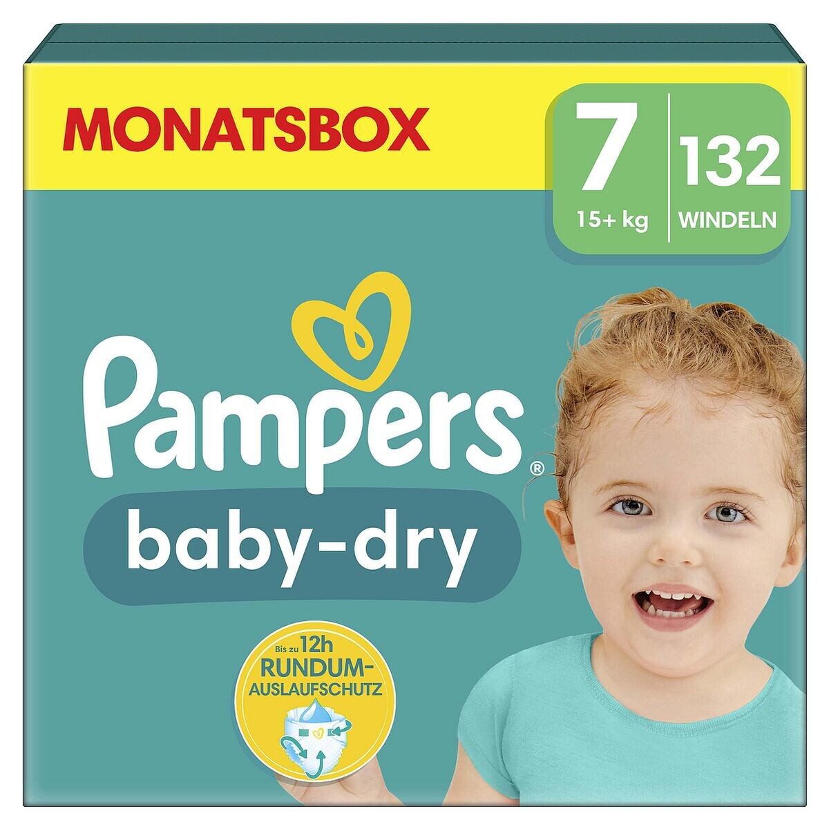 Pampers Windeln baby-dry Monatsbox, Gr.7 (15+ kg) 132 Stück