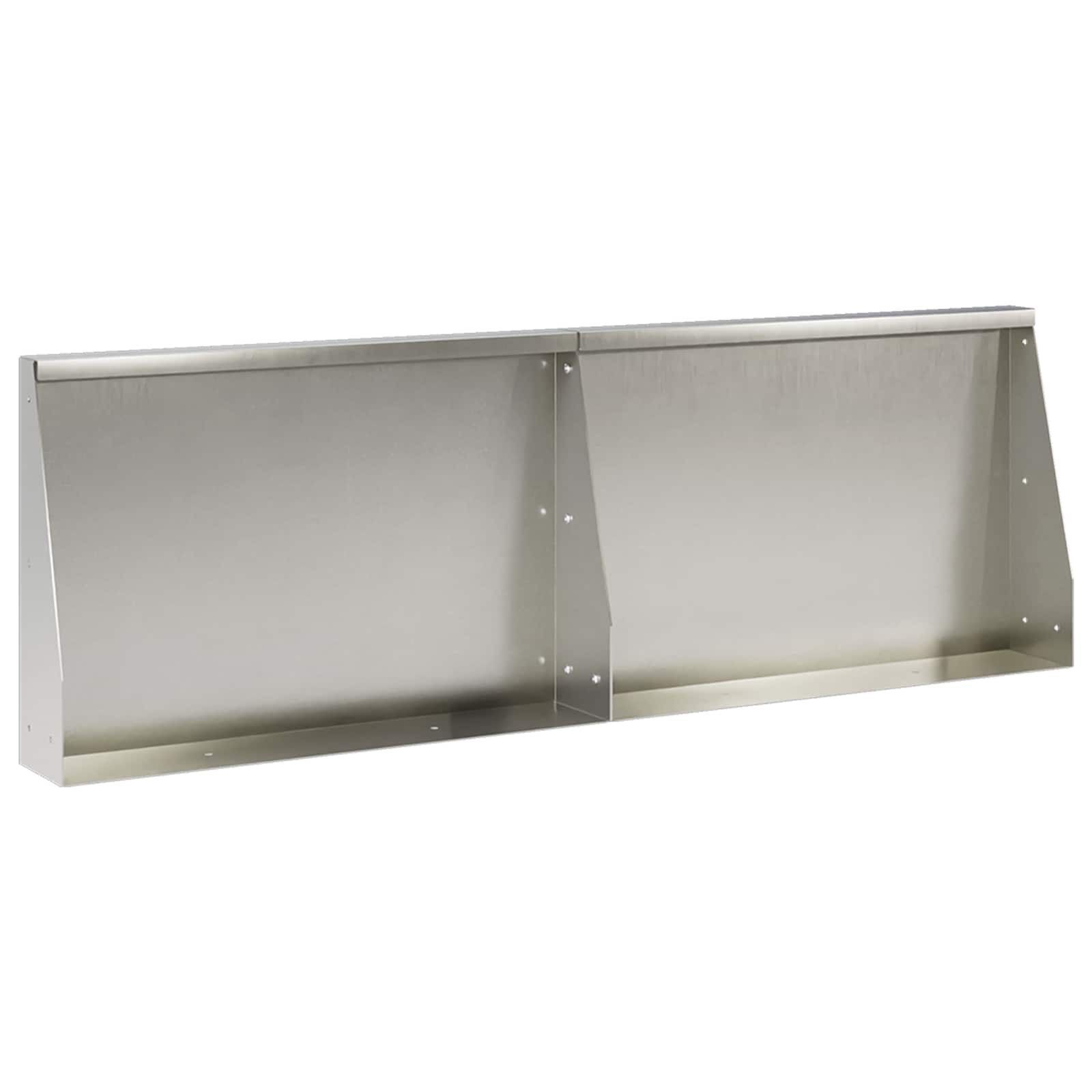 vidaXL Beetumrandung Stützmauer 2 stk. 60 x 12 x 40 cm Edelstahl Silber