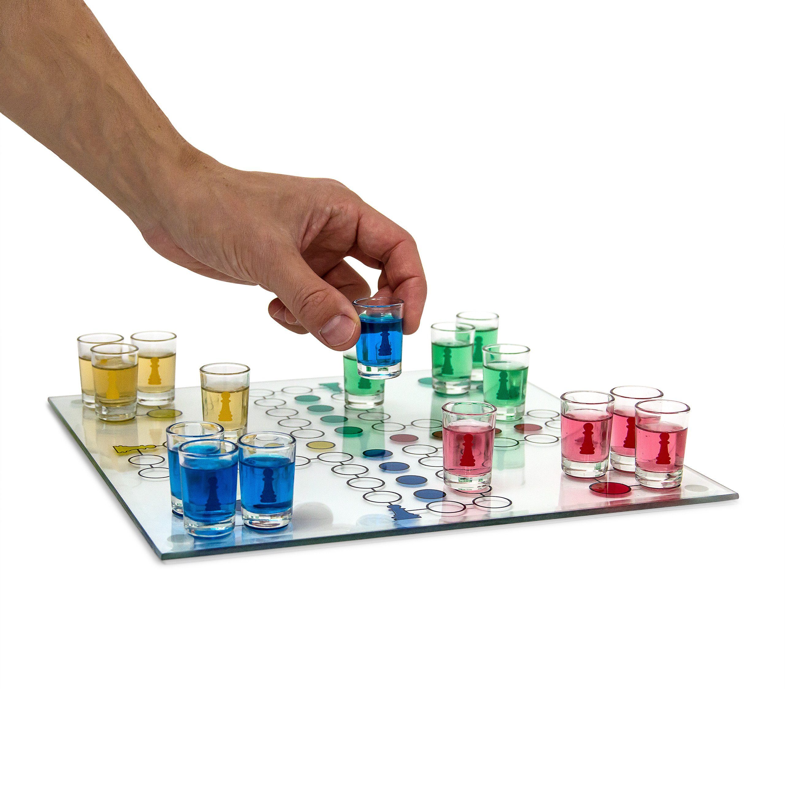 relaxdays Spiel Drinking Ludo Spiel