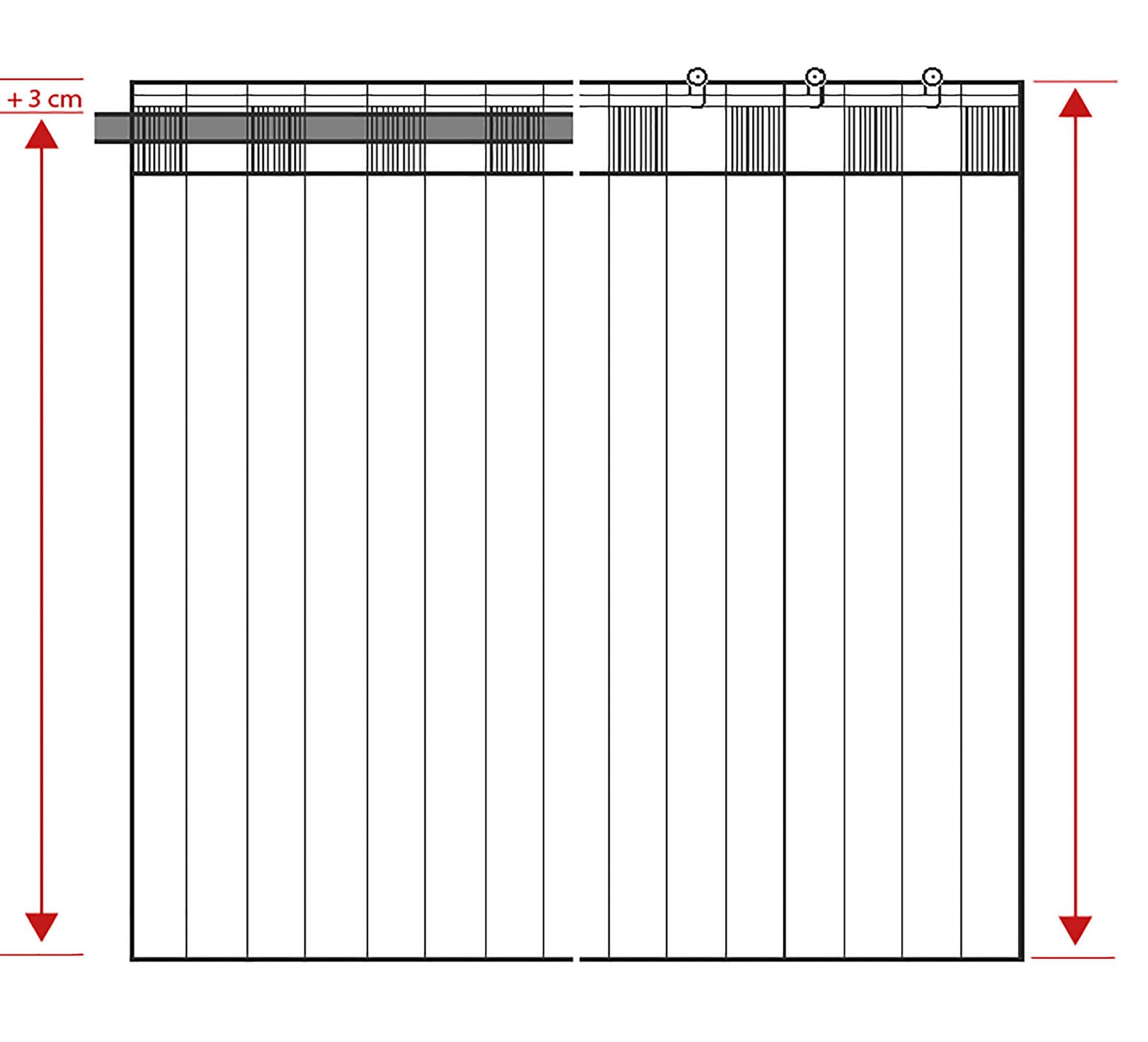 grau Vorhang Schlaufen mit verdeckte HxB: St), Schlaufen verdeckten for halbtransparent, Biella, (1 you!, Schal 245x142, Jacquard, Neutex