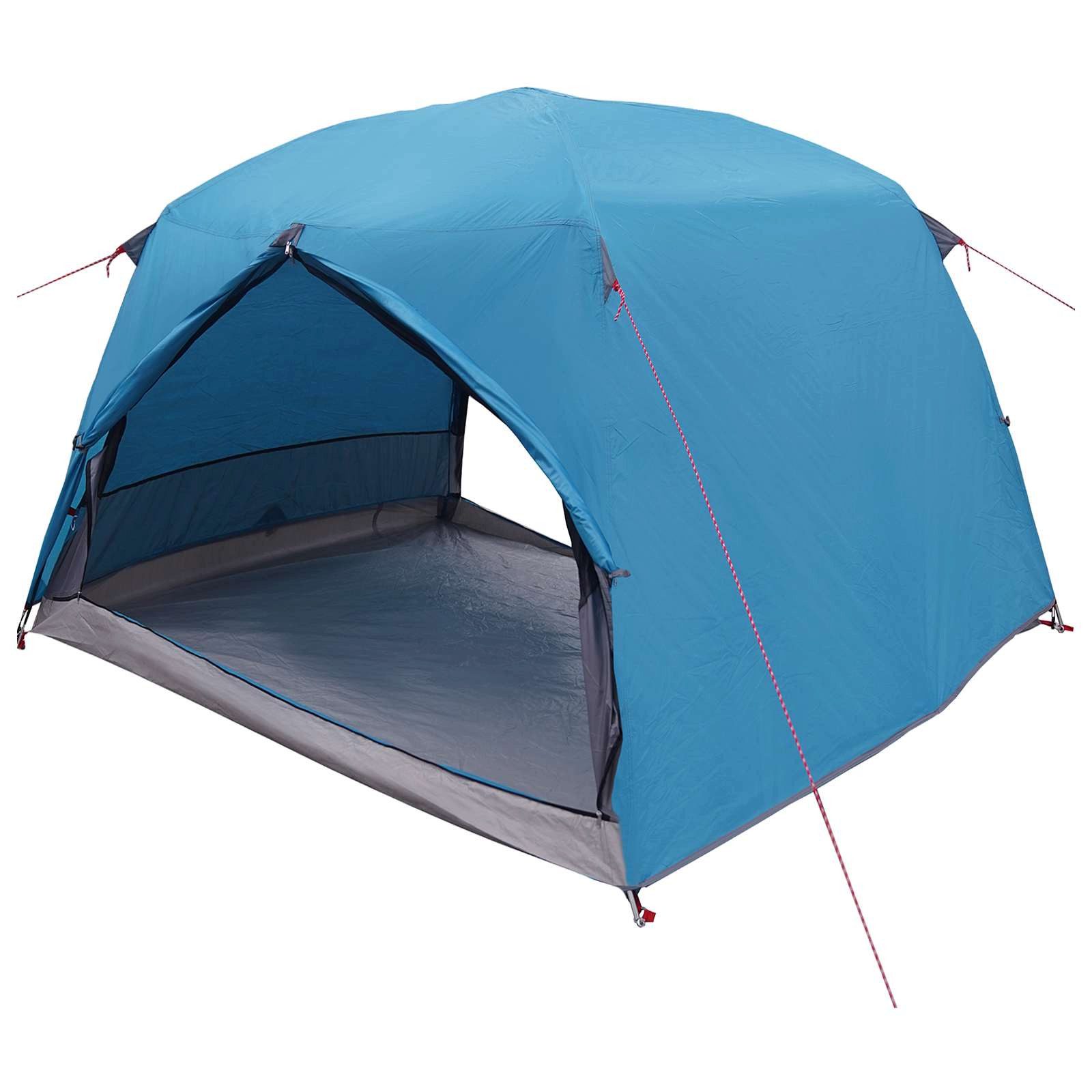 vidaXL Kuppelzelt Trekkingzelt Blau 2-Personen 185T Polyester mit PU-Beschichtung, (1 tlg)