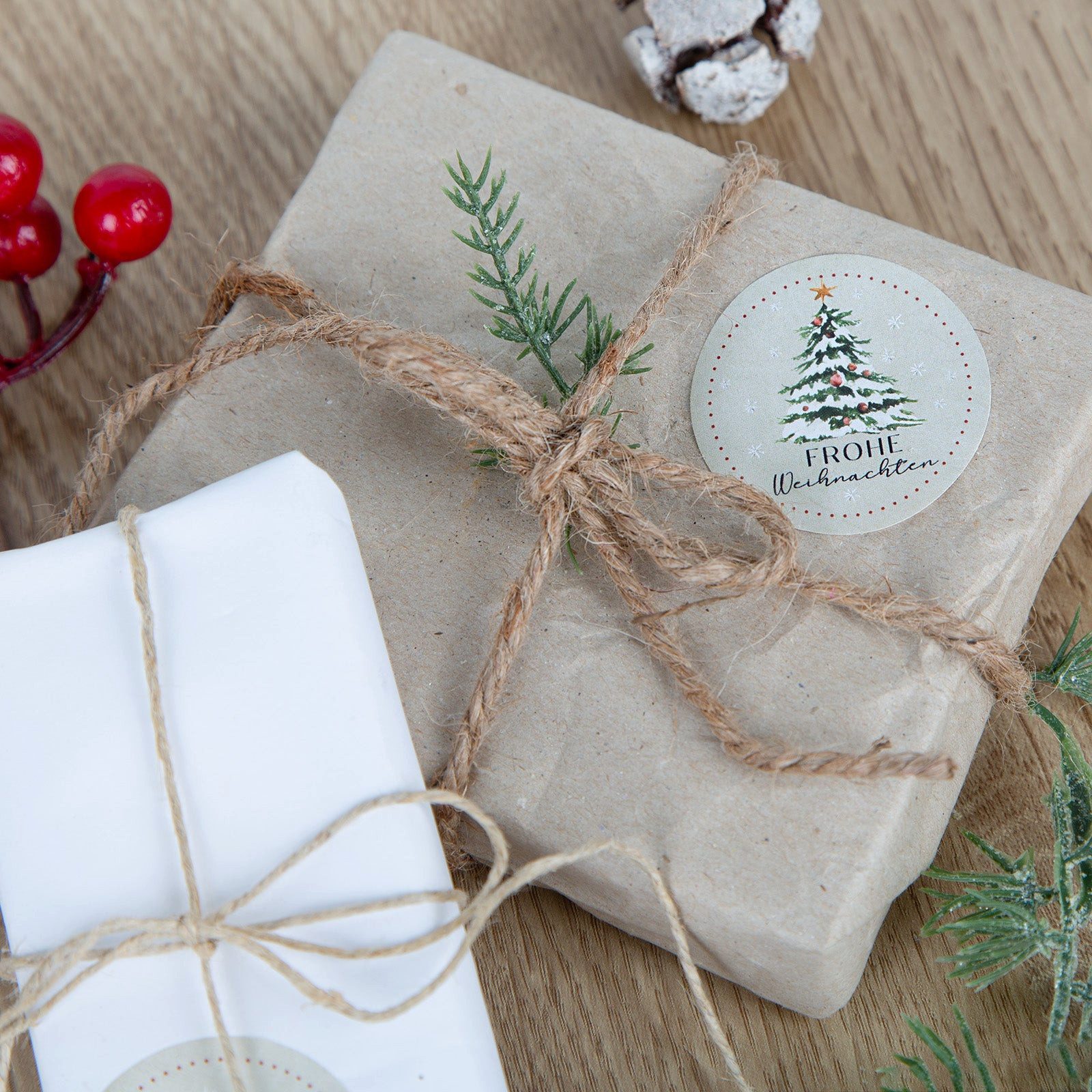 Logbuch-Verlag Dekofigur 200 Weihnachtssticker Frohe Weihnachten günstig online kaufen