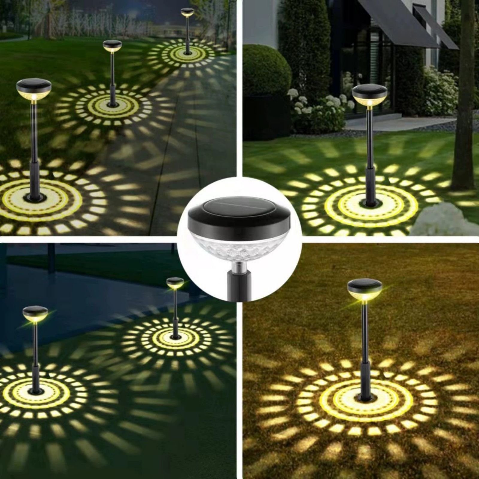 Solarleuchte dekorative im Solar Freien LED Gartenlichter für (4st) HAMÖWO Garten,Rasen,Garten