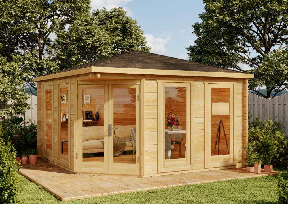 Thumbnail - Alpholz Gartenhaus 5-Eck Maja ISO, BxT: 425x425 cm
