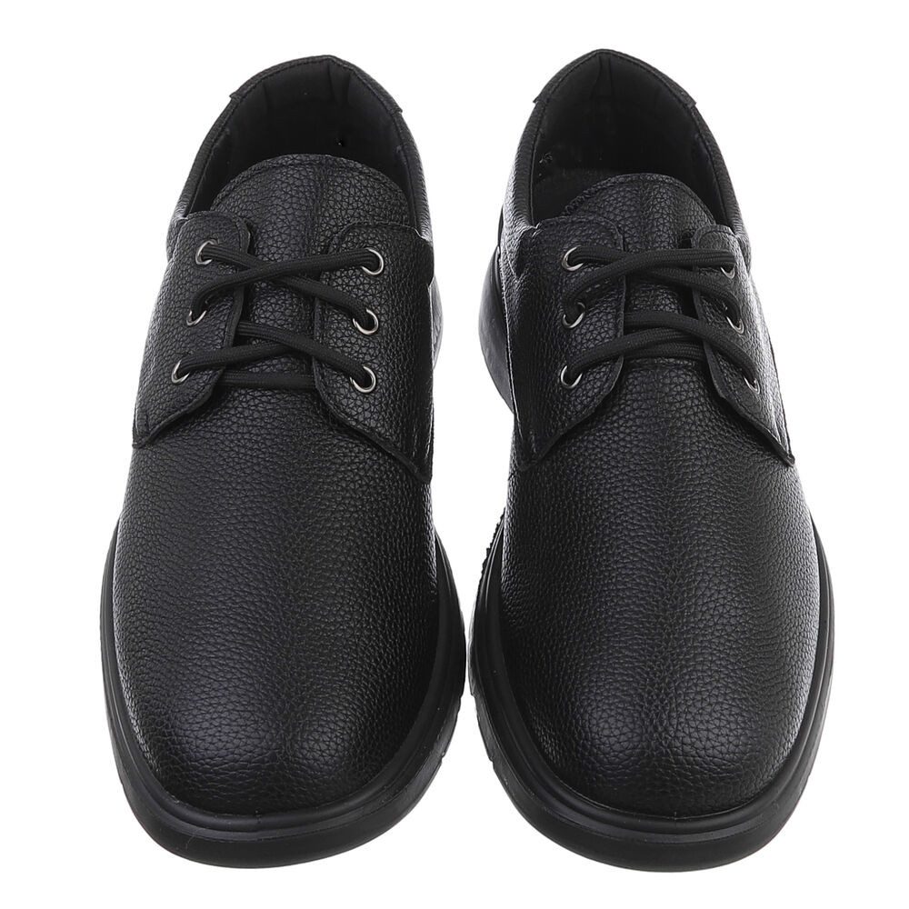 Coolwalk Herren Schnürschuhe Elegant Schnürschuh (88828918) Blockabsatz Schnürer in Schwarz – Bild 4 von 5