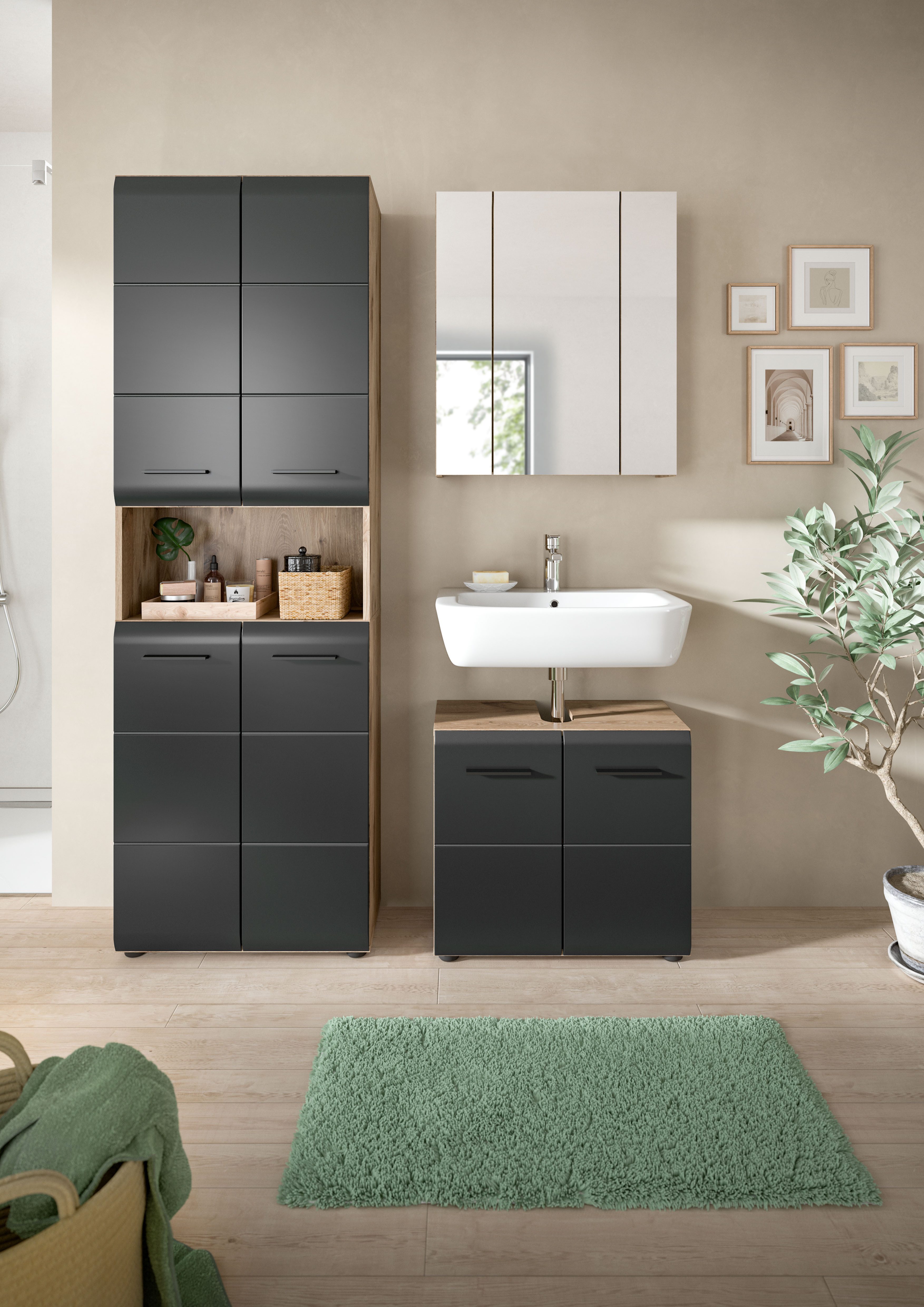 INOSIGN Badmöbel-Set FLORENZ, TOPSELLER!, 3-teilige Badkombination, hochwer günstig online kaufen